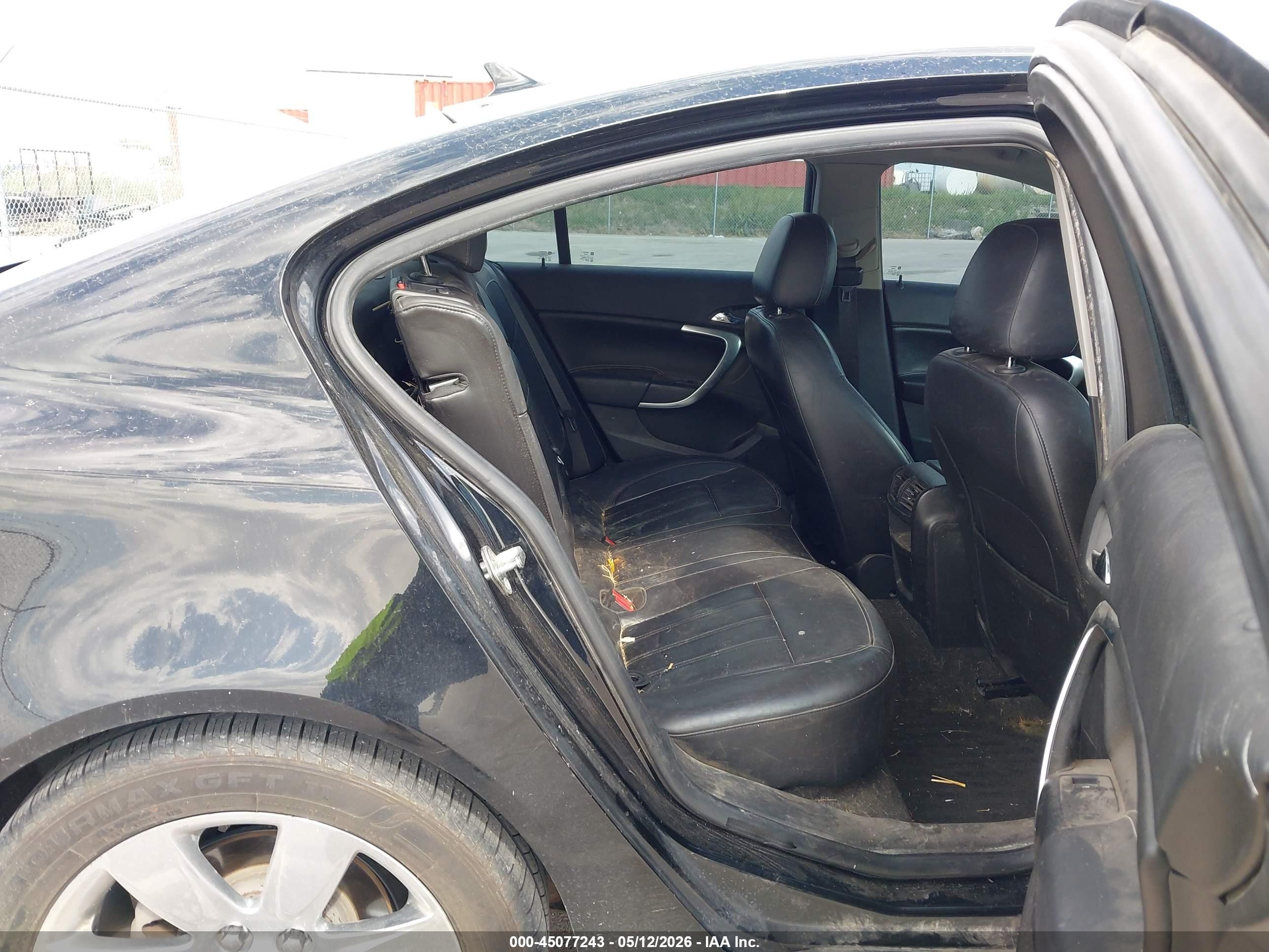2012 Buick Regal   Black vin: 2G4GR5EK0C9109317