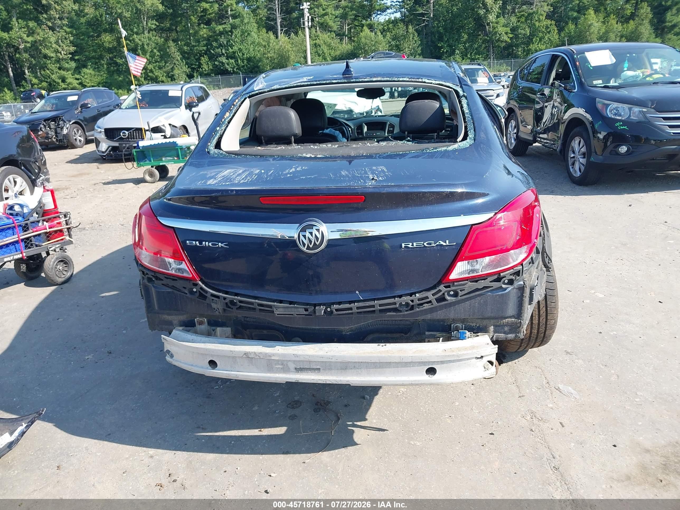 2012 Buick Regal   Black vin: 2G4GR5EK2C9136566