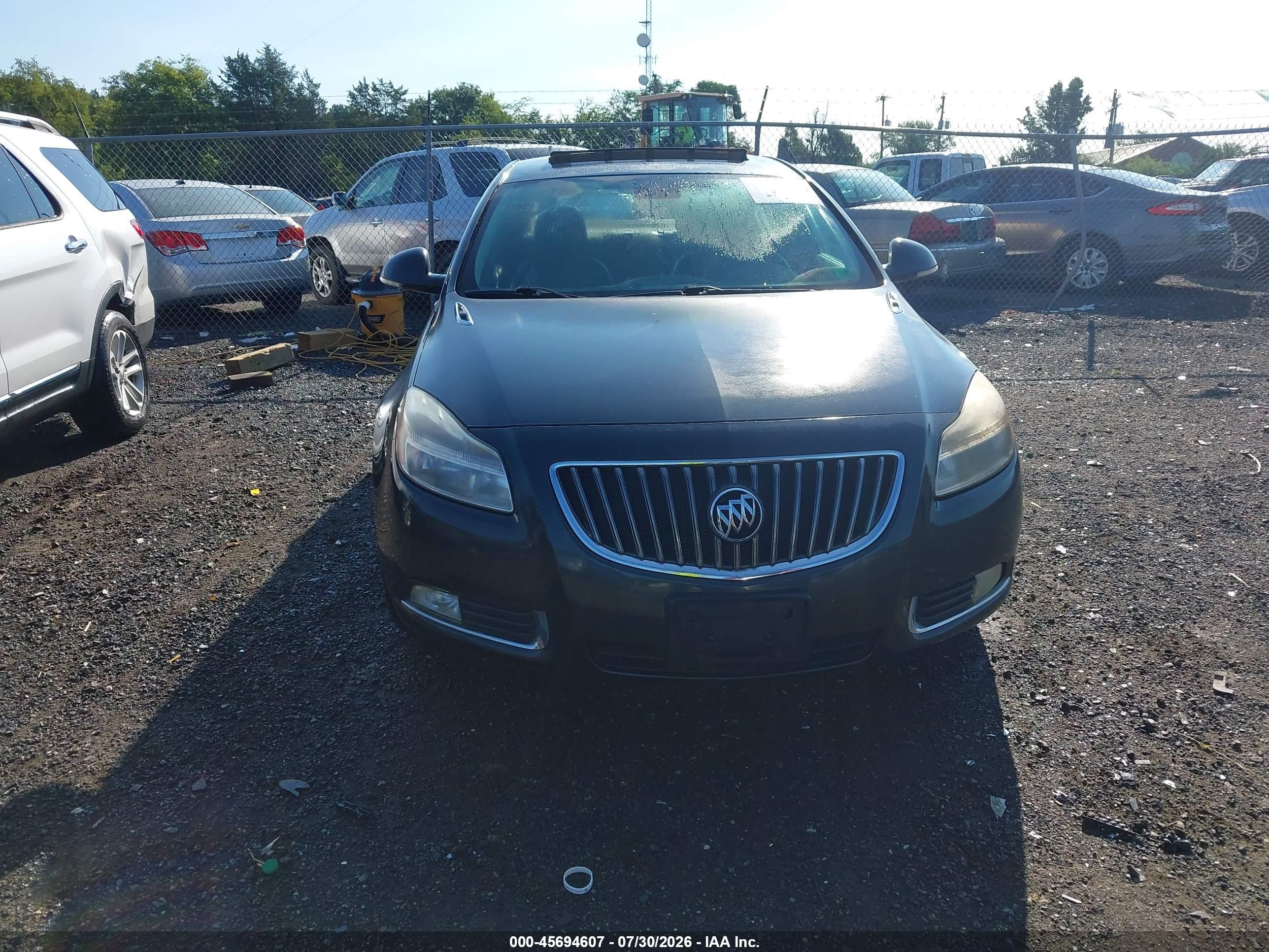 2012 Buick Regal   Black vin: 2G4GR5EK2C9151729