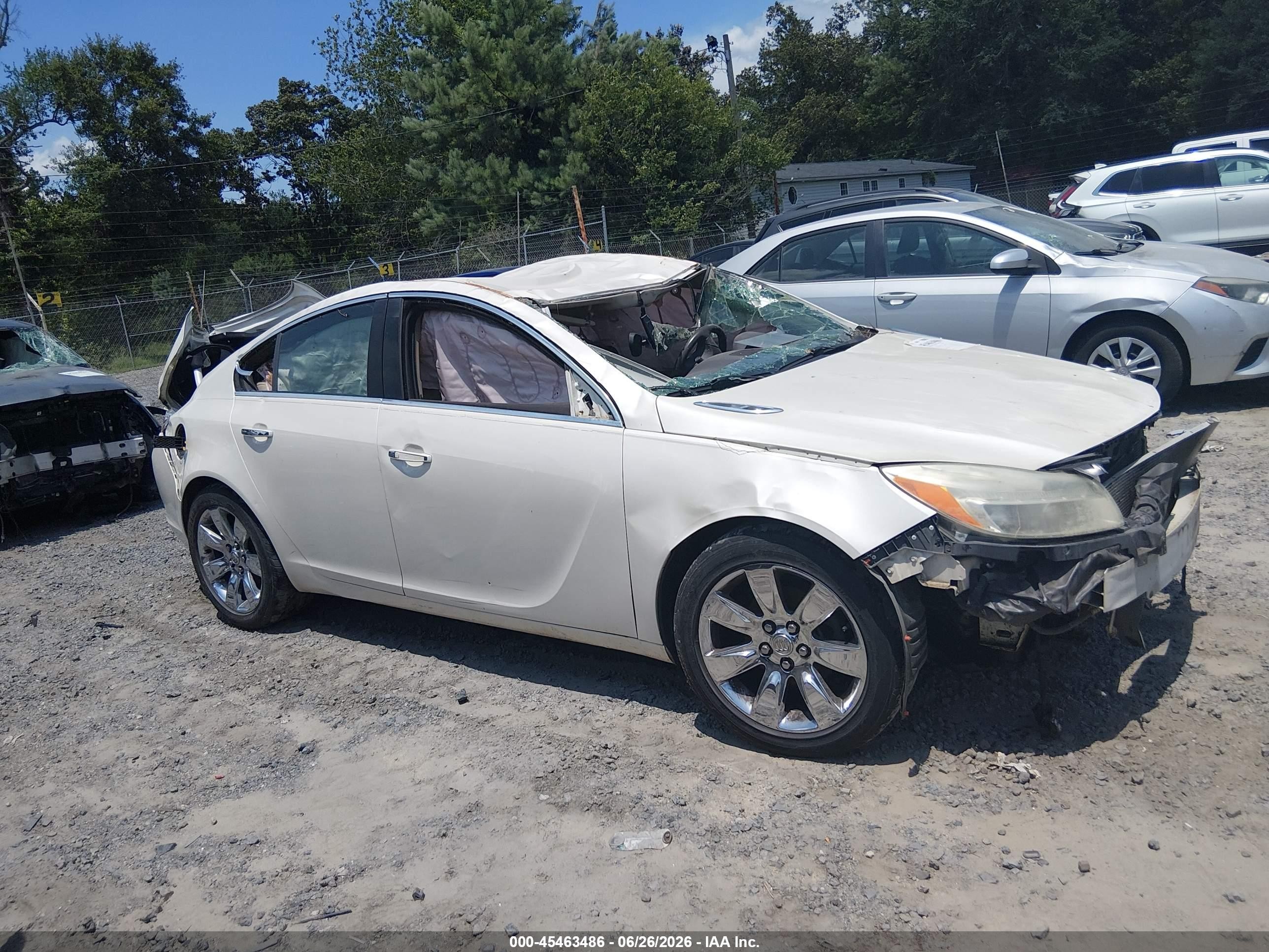 2012 Buick Regal Premium 1 White vin: 2G4GS5EK2C9158488