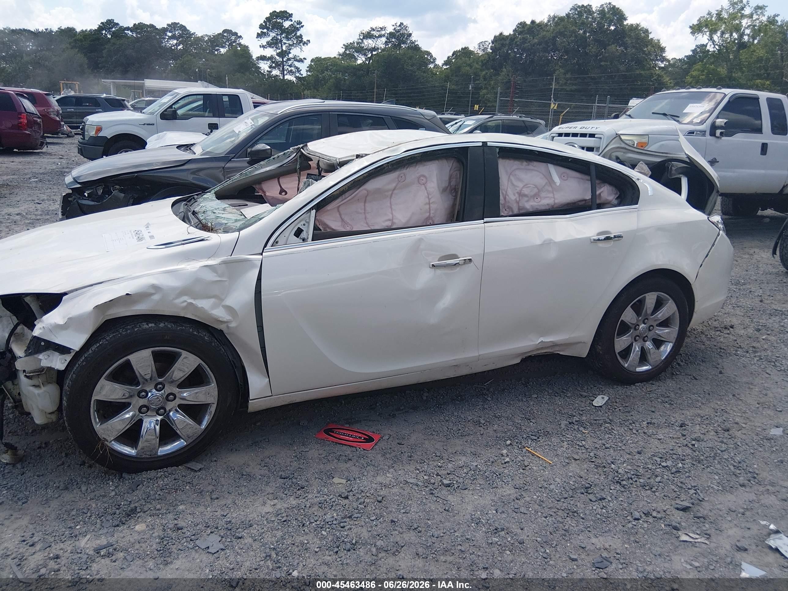 2012 Buick Regal Premium 1 White vin: 2G4GS5EK2C9158488