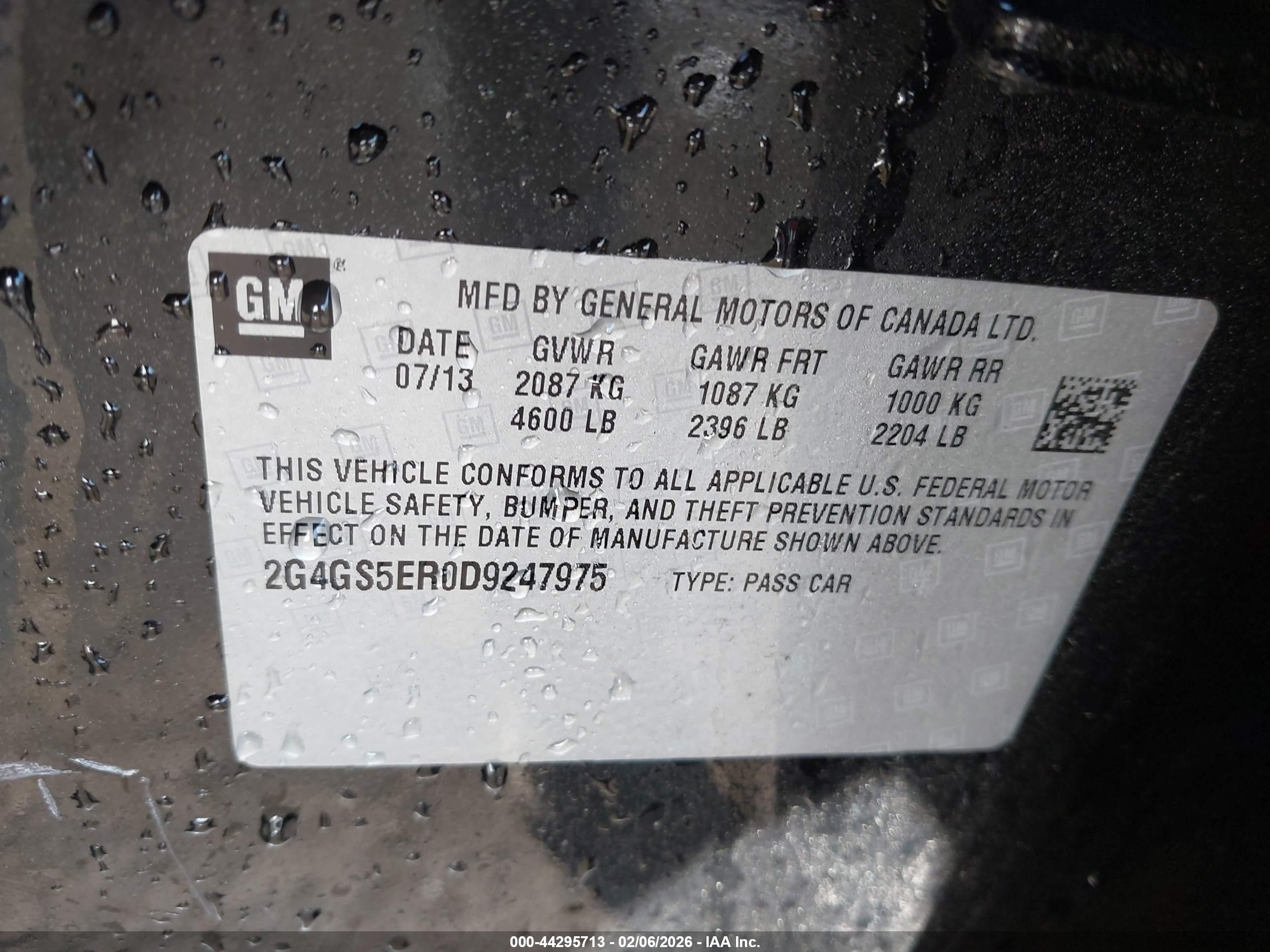 2013 Buick Regal Premium 1 Black vin: 2G4GS5ER0D9247975