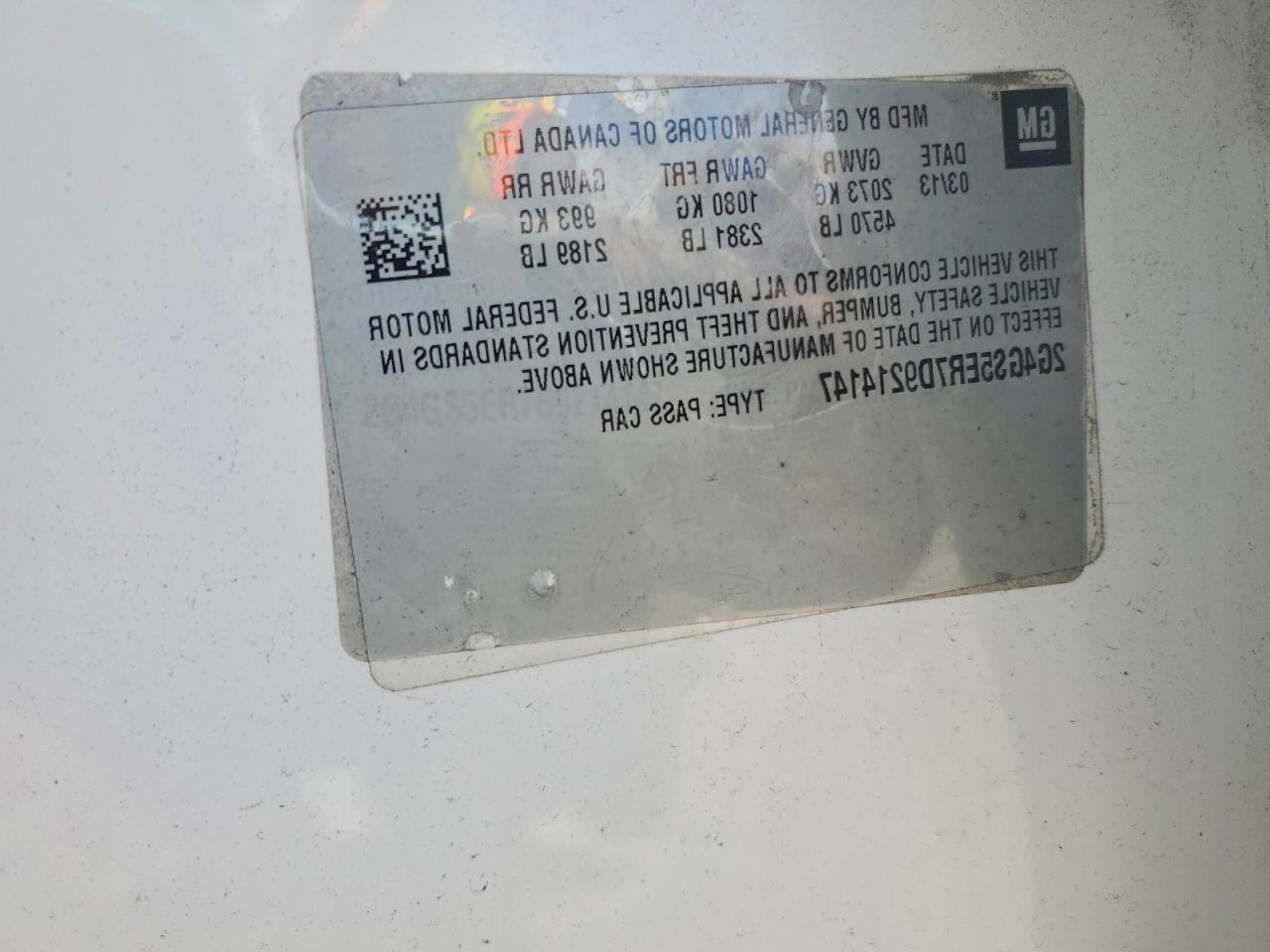 2013 Buick Regal Premium White vin: 2G4GS5ER7D9214147