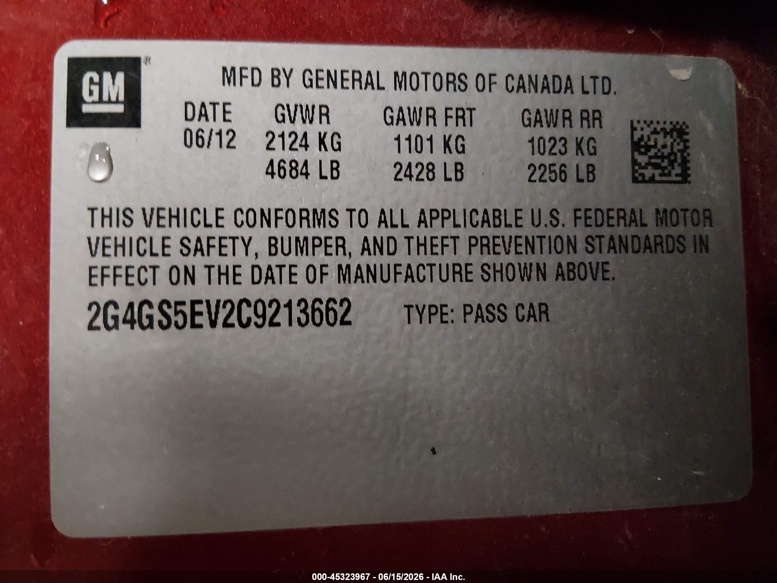 2012 Buick Regal Turbo - Premium 1 Red vin: 2G4GS5EV2C9213662