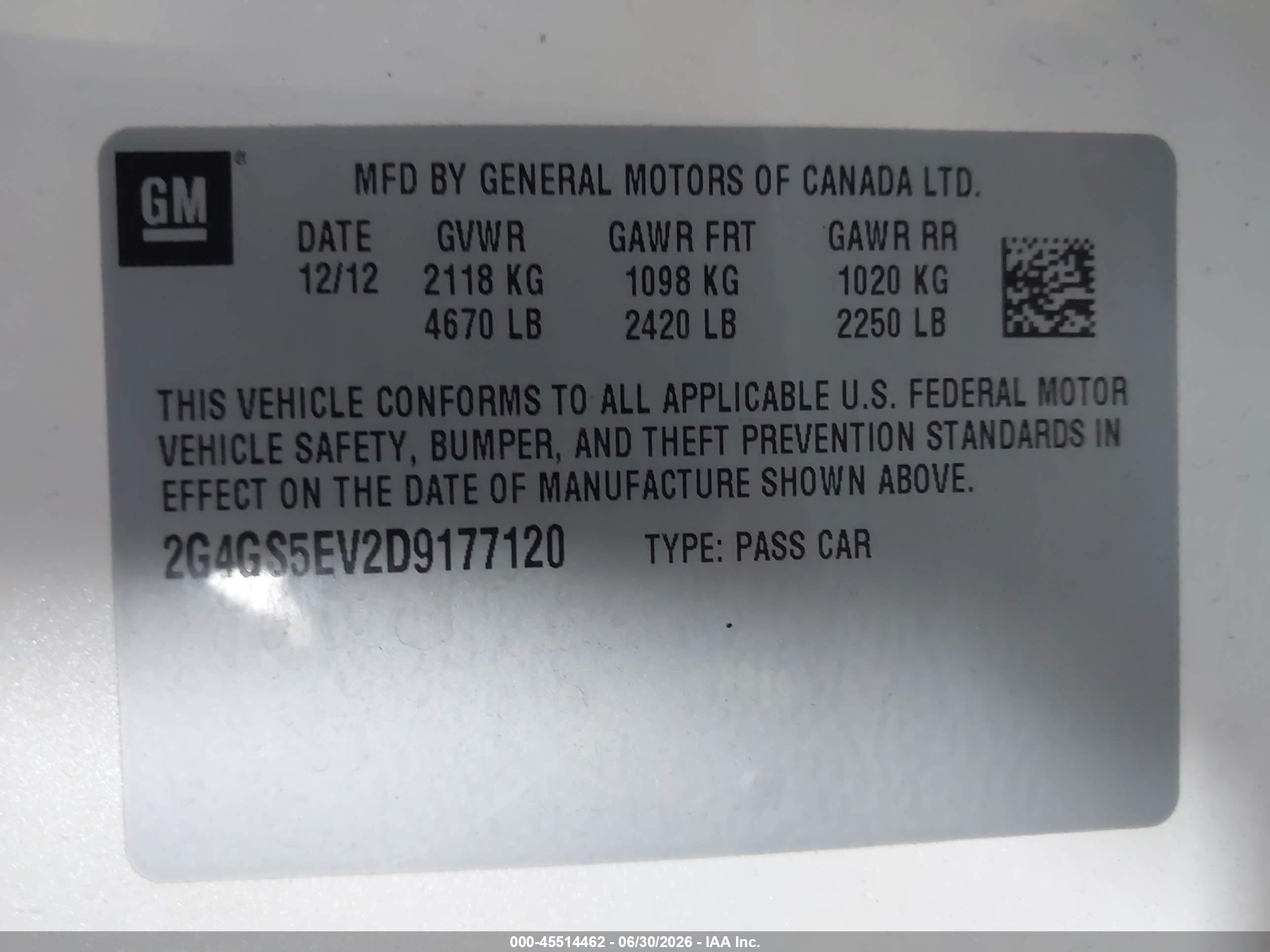 2013 Buick Regal Turbo - Premium 1 White vin: 2G4GS5EV2D9177120