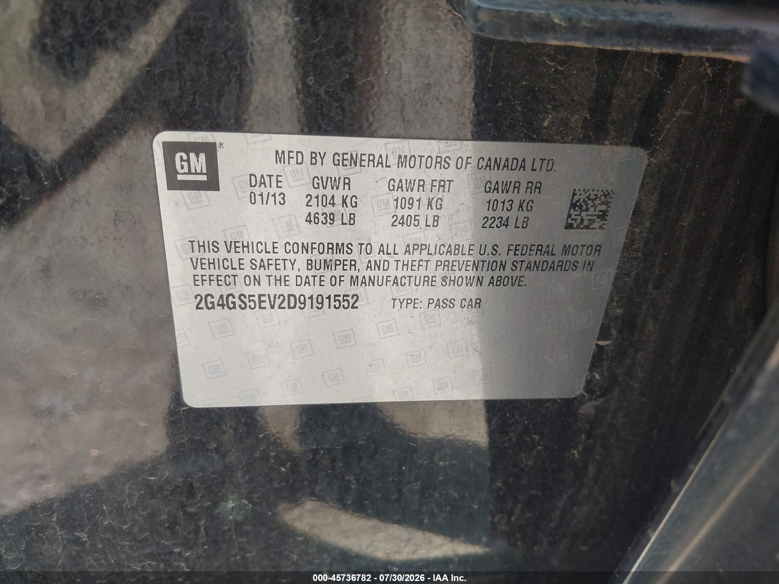 2013 Buick Regal Turbo - Premium 1 Черный vin: 2G4GS5EV2D9191552