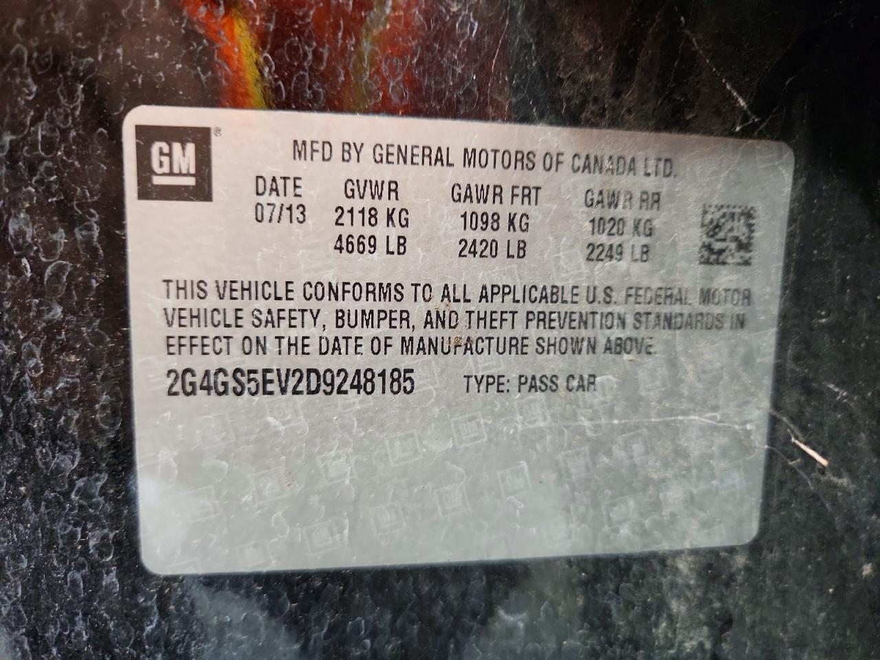 2013 Buick Regal Premium Черный vin: 2G4GS5EV2D9248185