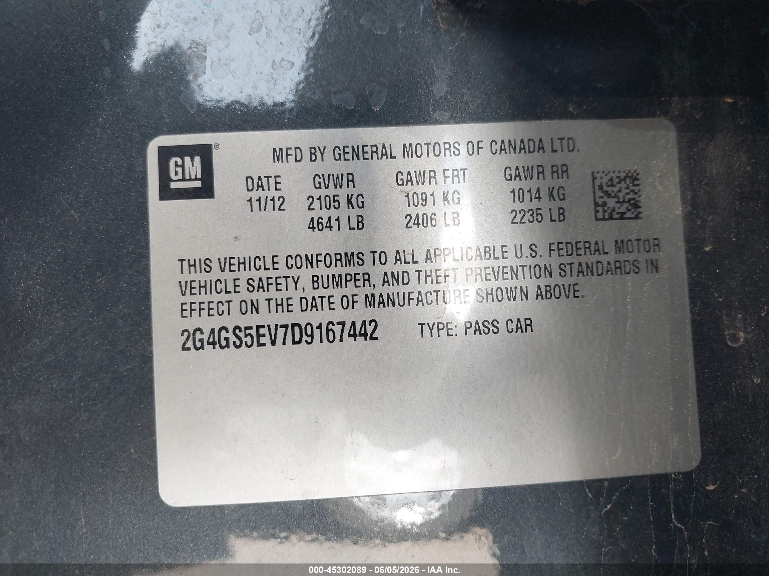 2013 Buick Regal Turbo - Premium 1 Gray vin: 2G4GS5EV7D9167442