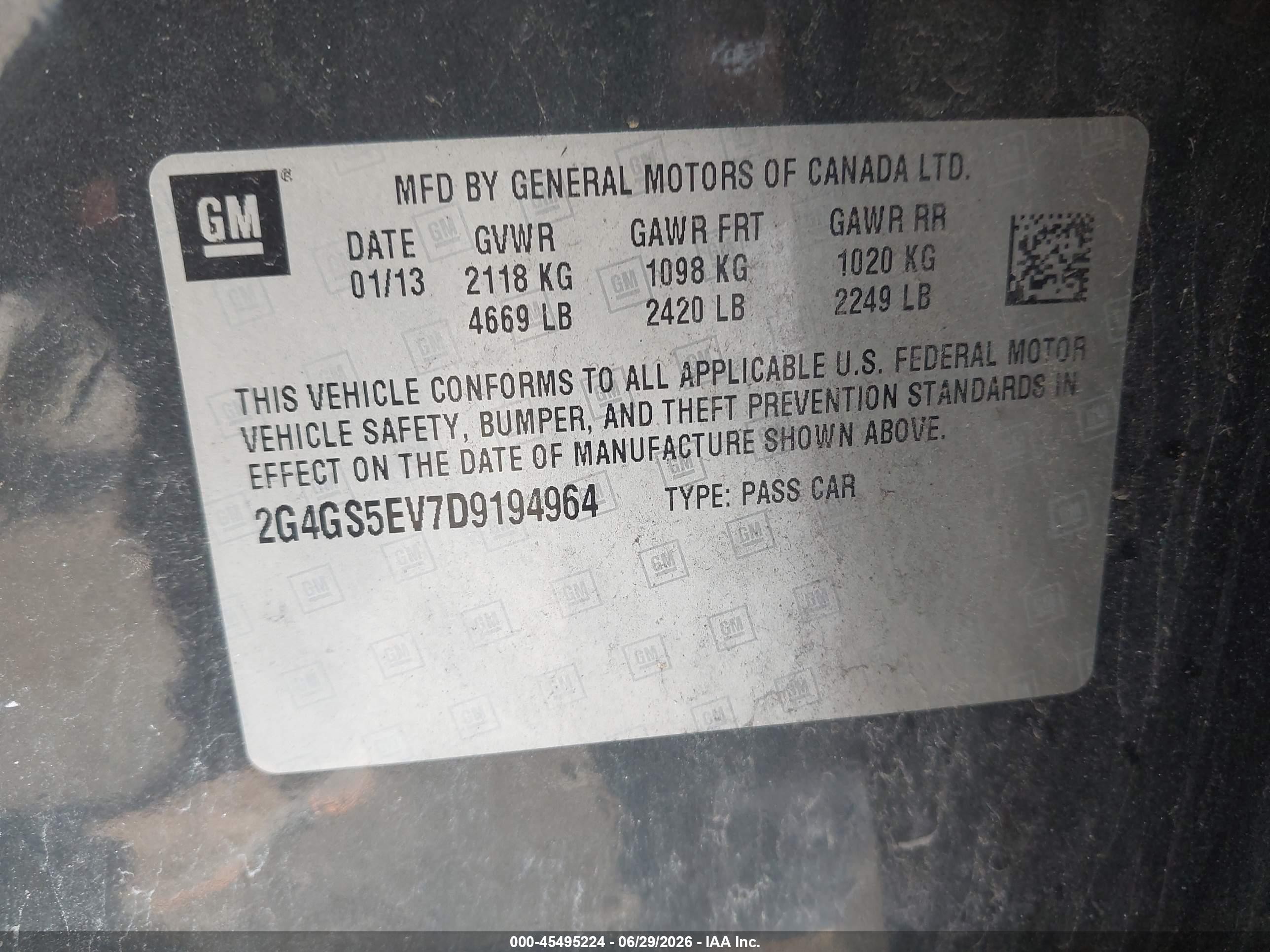 2013 Buick Regal Turbo - Premium 1 Gray vin: 2G4GS5EV7D9194964
