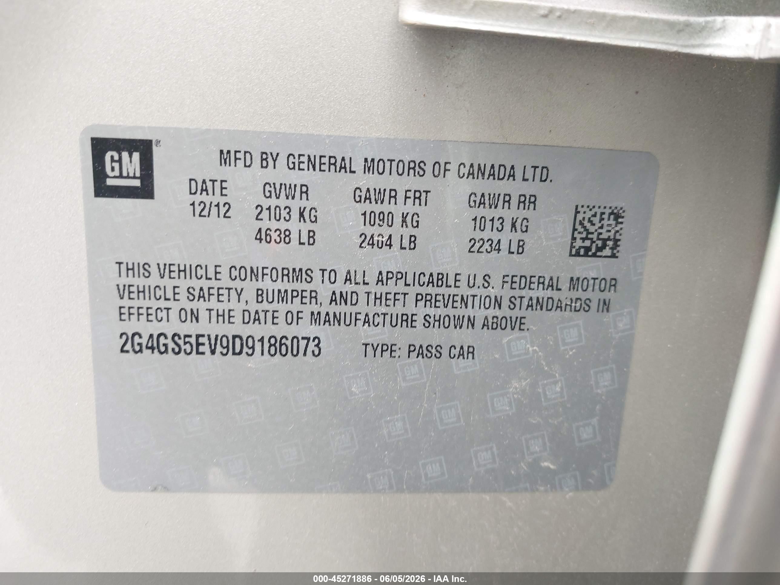 2013 Buick Regal Turbo - Premium 1 Beige vin: 2G4GS5EV9D9186073