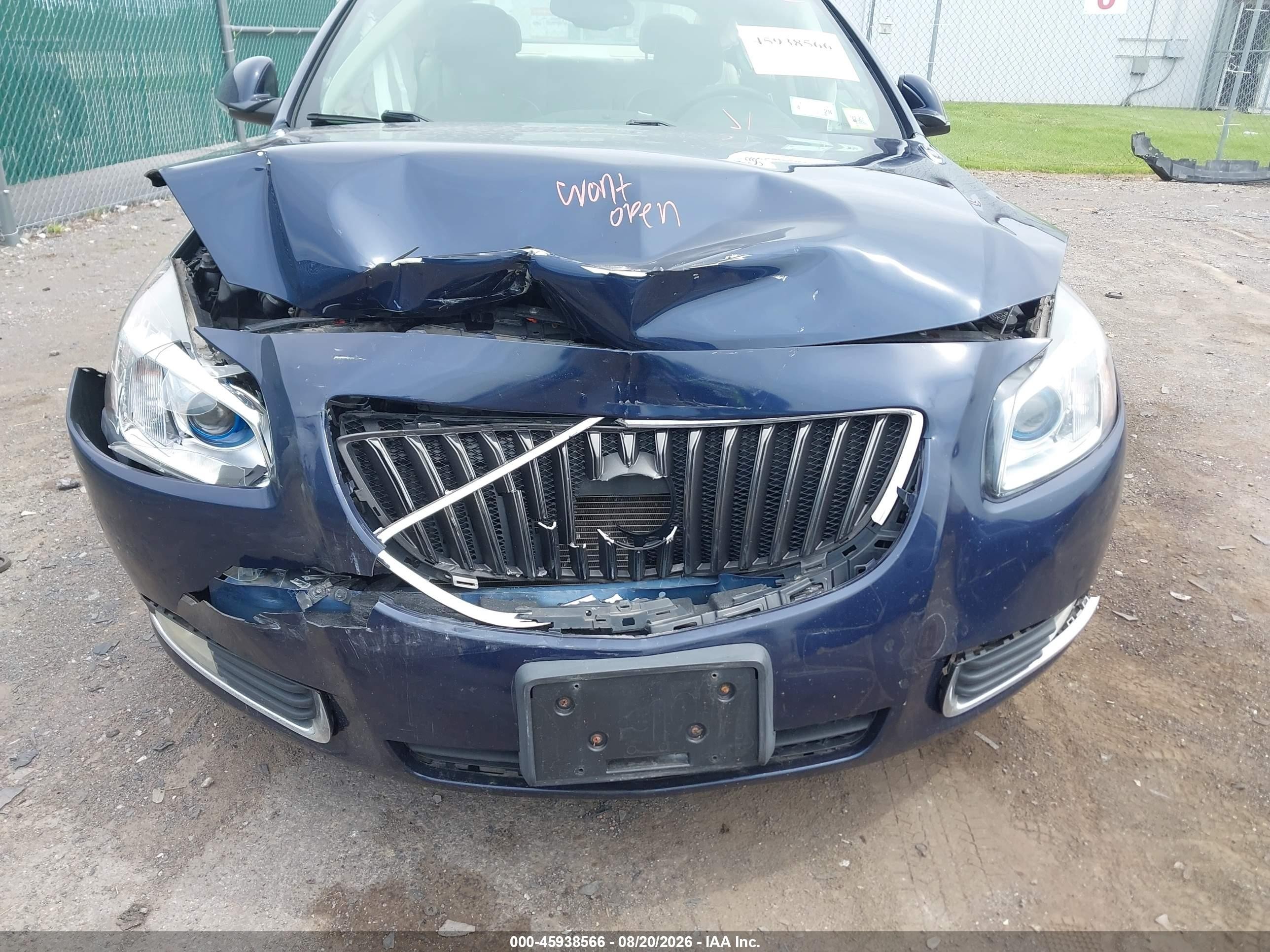 2012 Buick Regal Premium Синий vin: 2G4GT5GK5C9149343