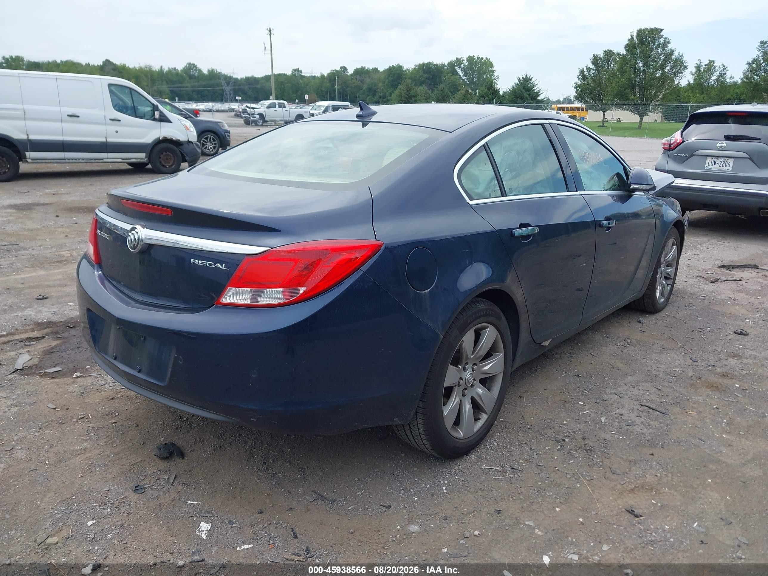 2012 Buick Regal Premium Синий vin: 2G4GT5GK5C9149343