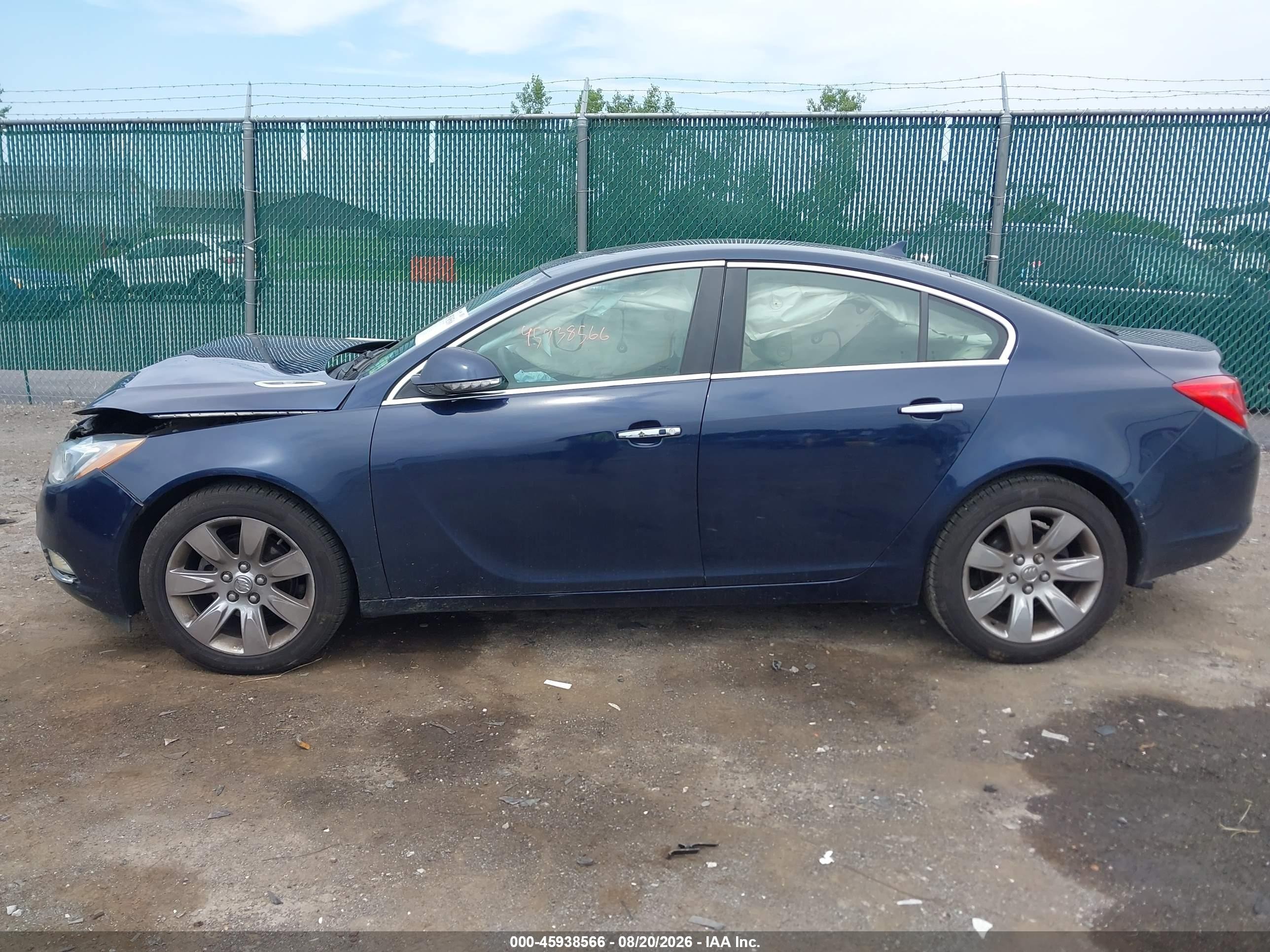 2012 Buick Regal Premium Синий vin: 2G4GT5GK5C9149343