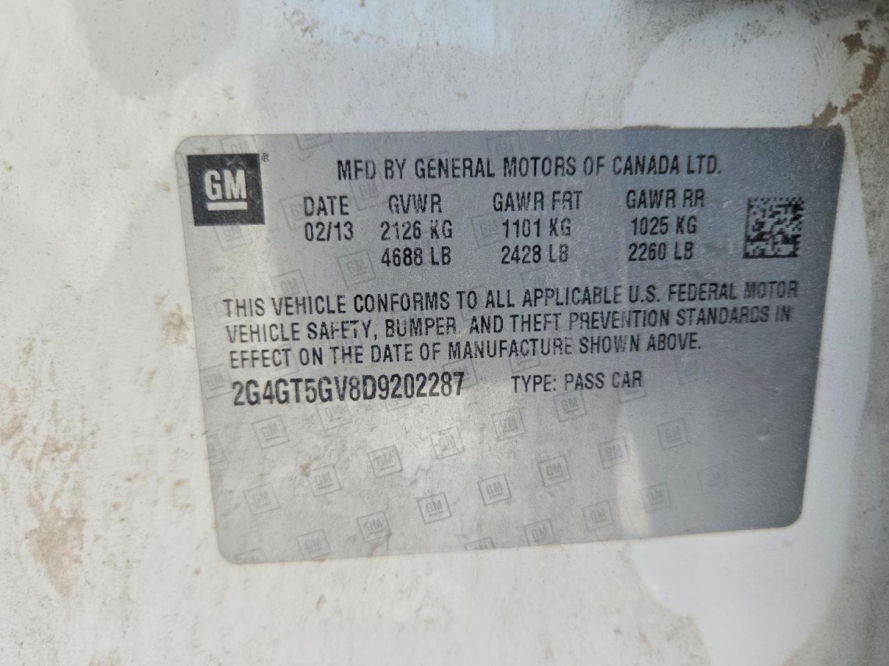 2013 Buick Regal Premium Белый vin: 2G4GT5GV8D9202287