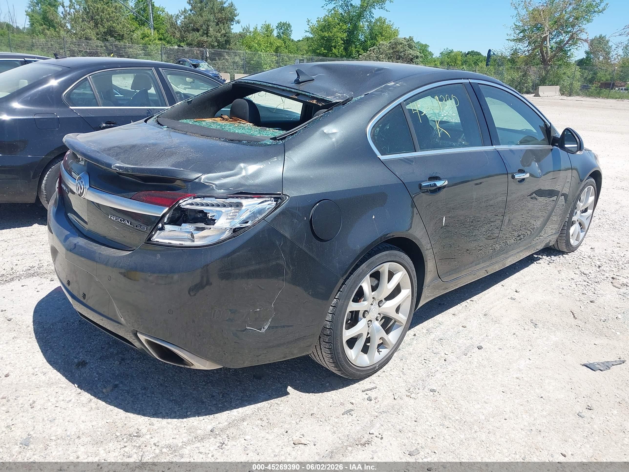 2014 Buick Regal Gs Черный vin: 2G4GT5GX2E9191578