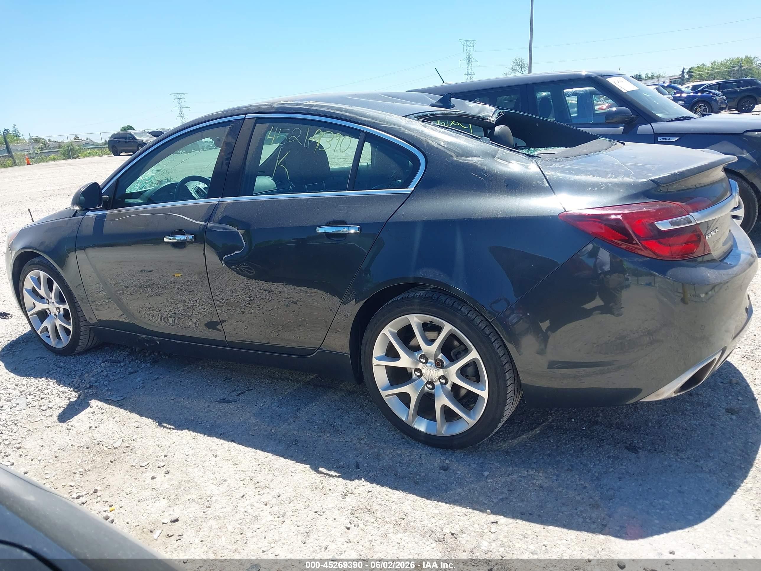 2014 Buick Regal Gs Черный vin: 2G4GT5GX2E9191578