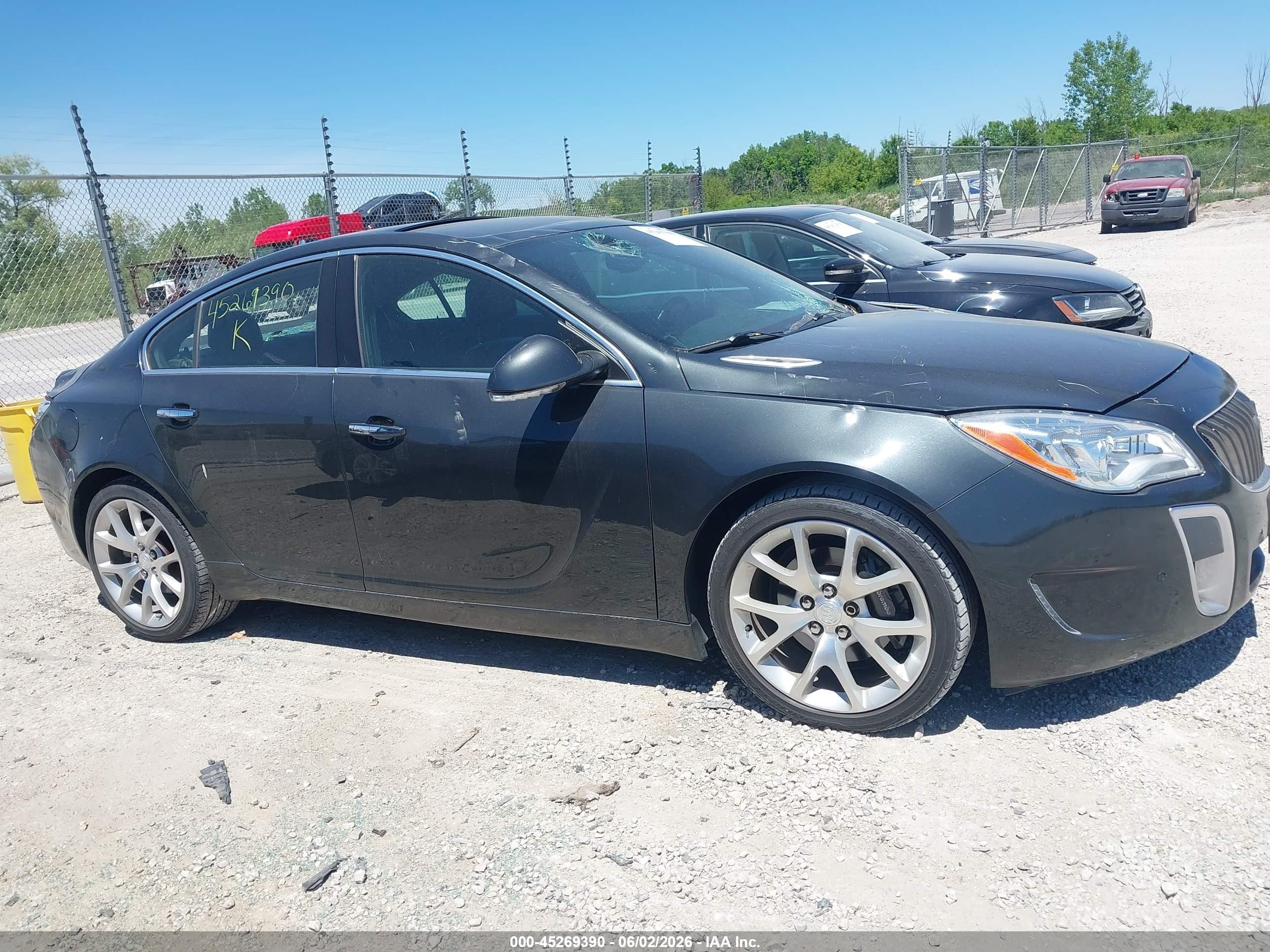 2014 Buick Regal Gs Черный vin: 2G4GT5GX2E9191578