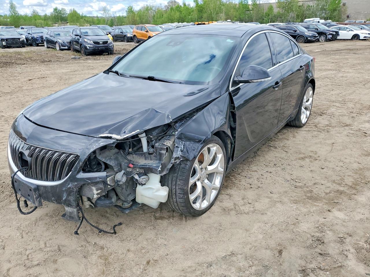 2014 Buick Regal Gs Black vin: 2G4GT5GX3E9323845