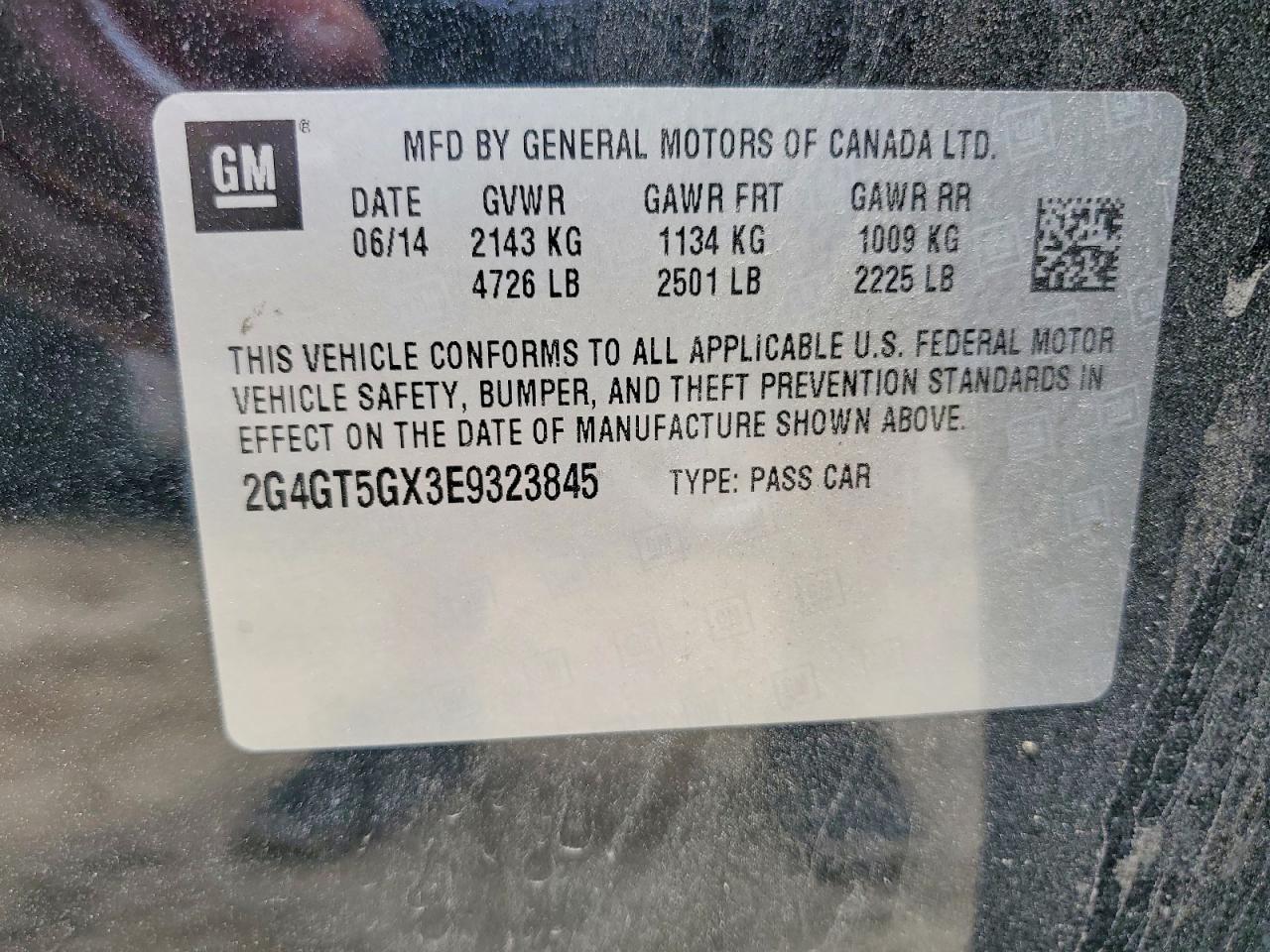 2014 Buick Regal Gs Black vin: 2G4GT5GX3E9323845