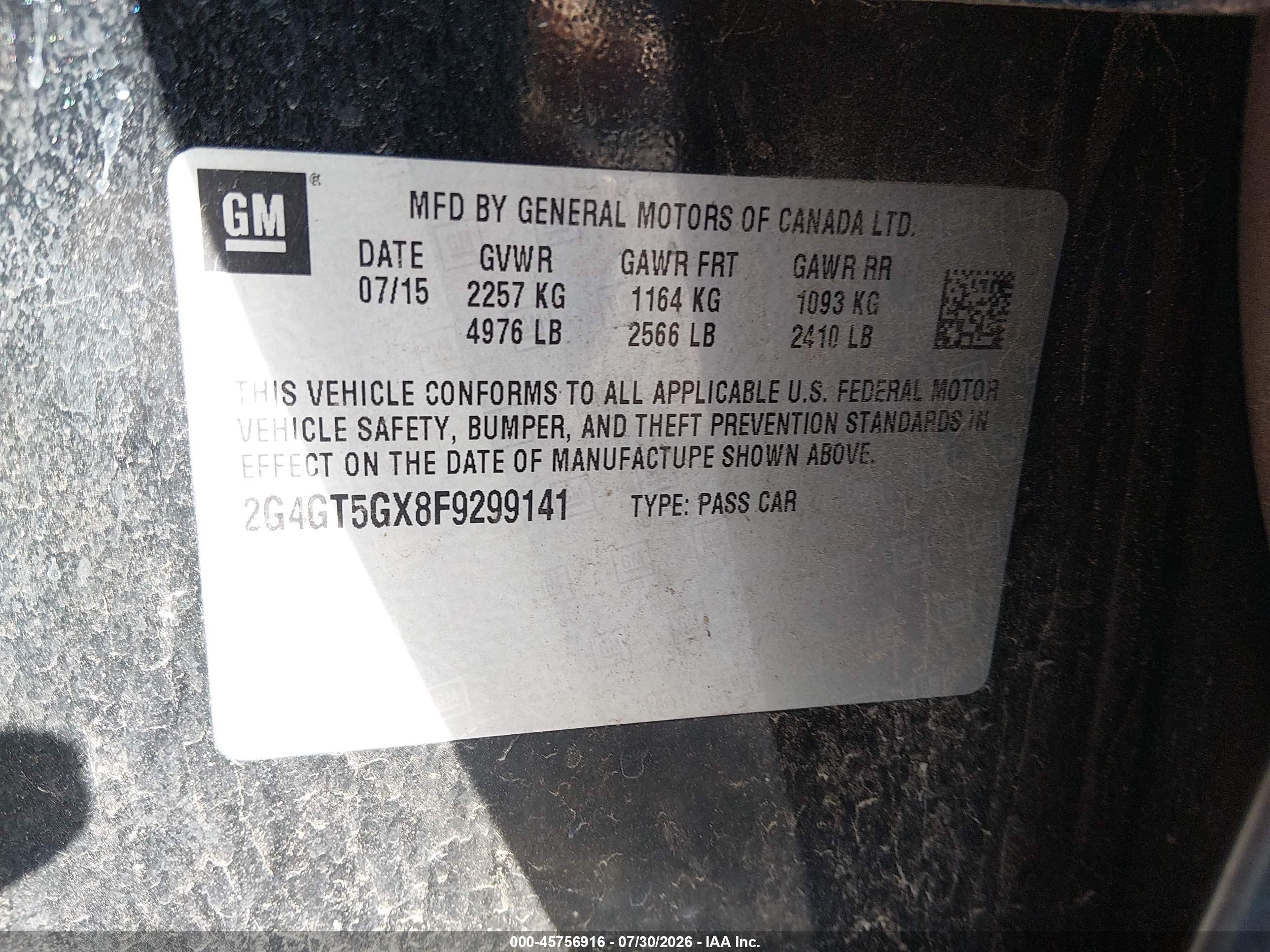 2015 Buick Regal Gs Black vin: 2G4GT5GX8F9299141