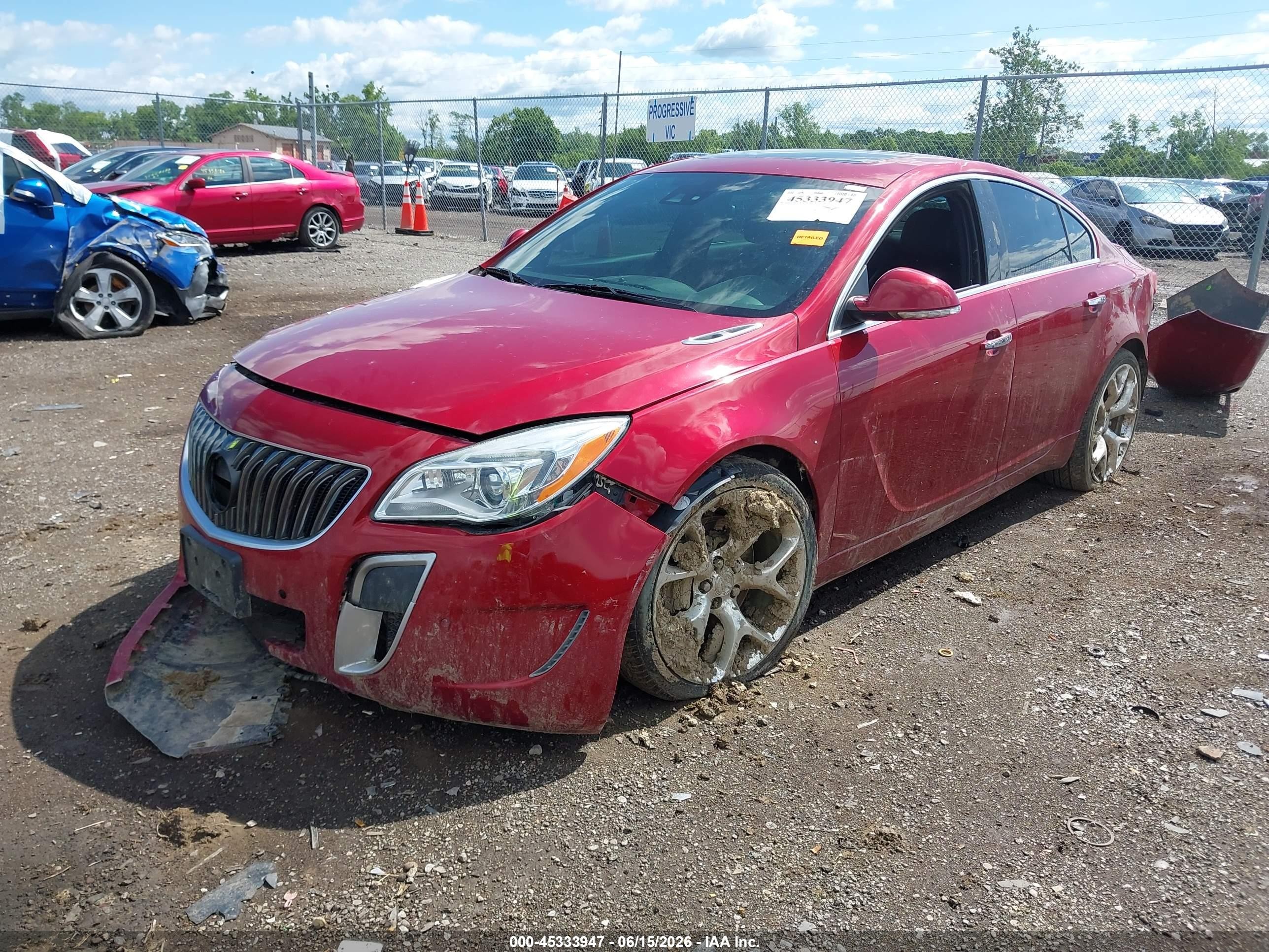 2014 Buick Regal Gs Красный vin: 2G4GT5GXXE9244396