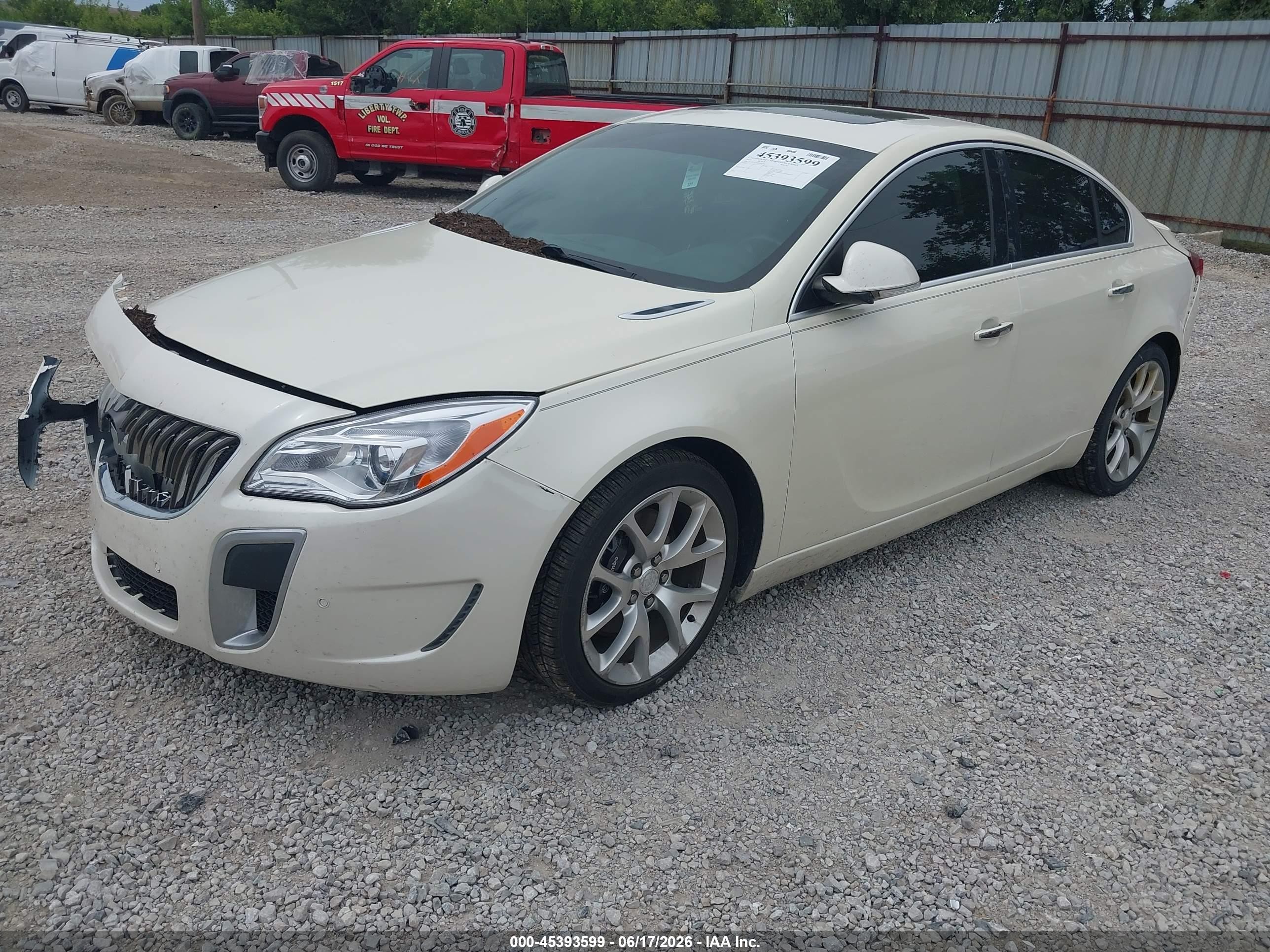 2014 Buick Regal Gs White vin: 2G4GU5GXXE9302830