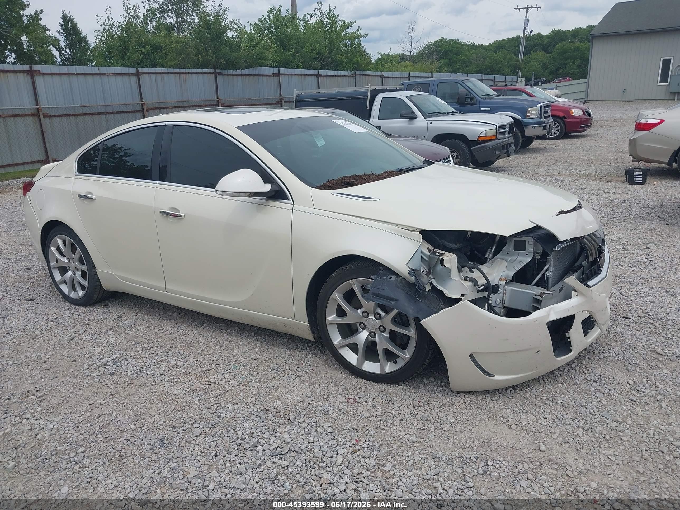 2014 Buick Regal Gs White vin: 2G4GU5GXXE9302830