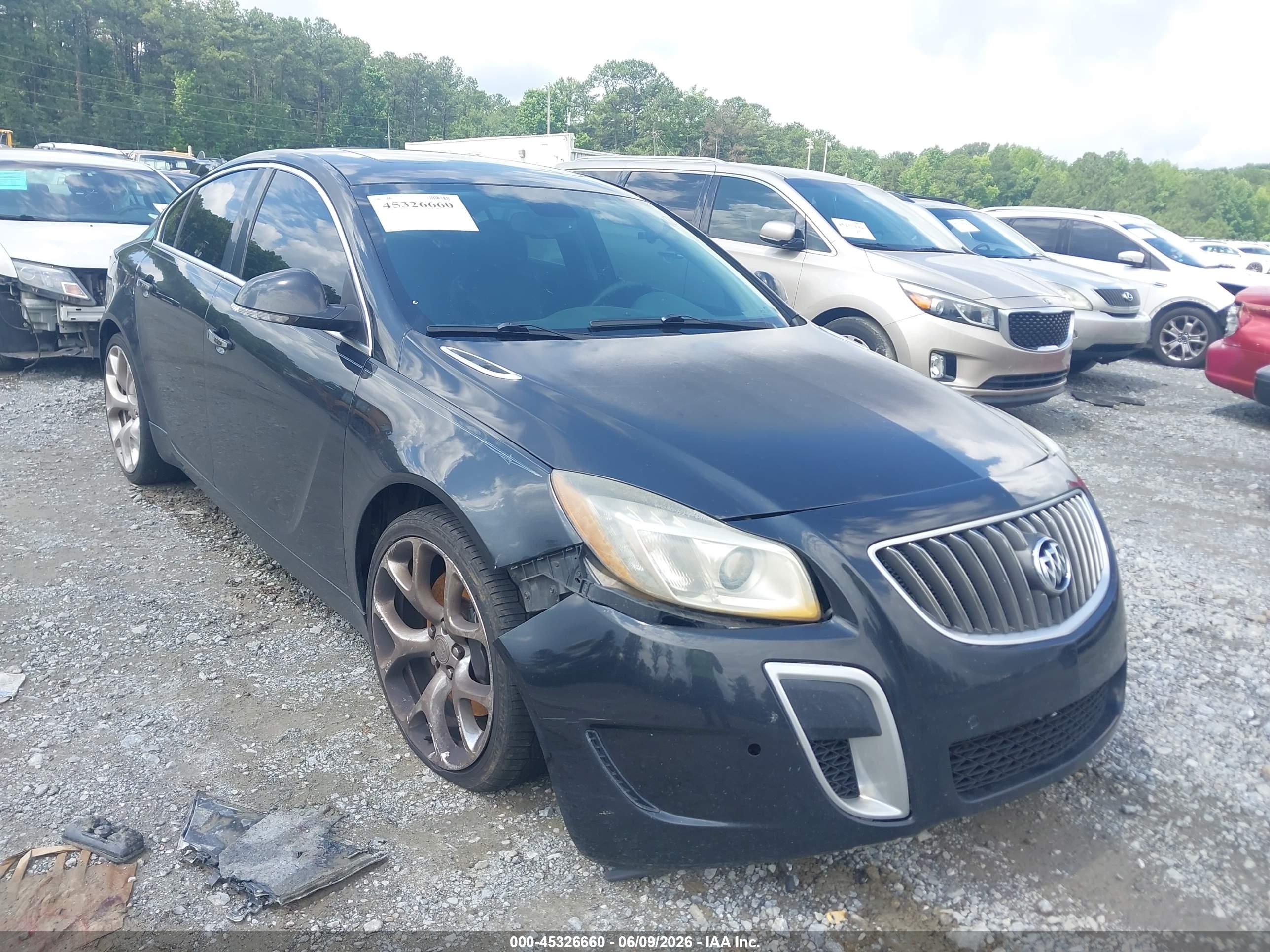 2012 Buick Regal Gs Black vin: 2G4GV5GV0C9146063