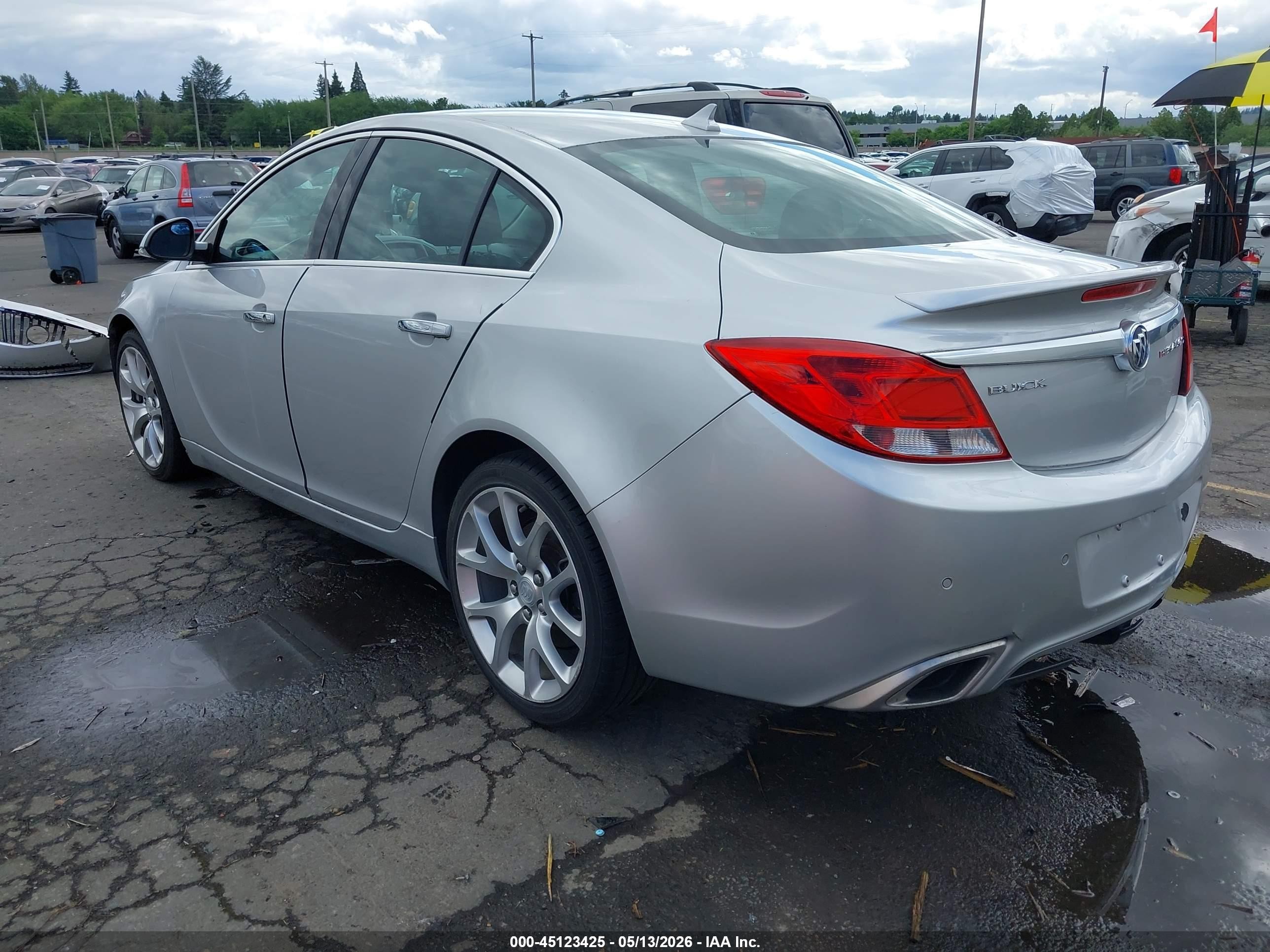 2013 Buick Regal Gs Silver vin: 2G4GV5GV1D9184466