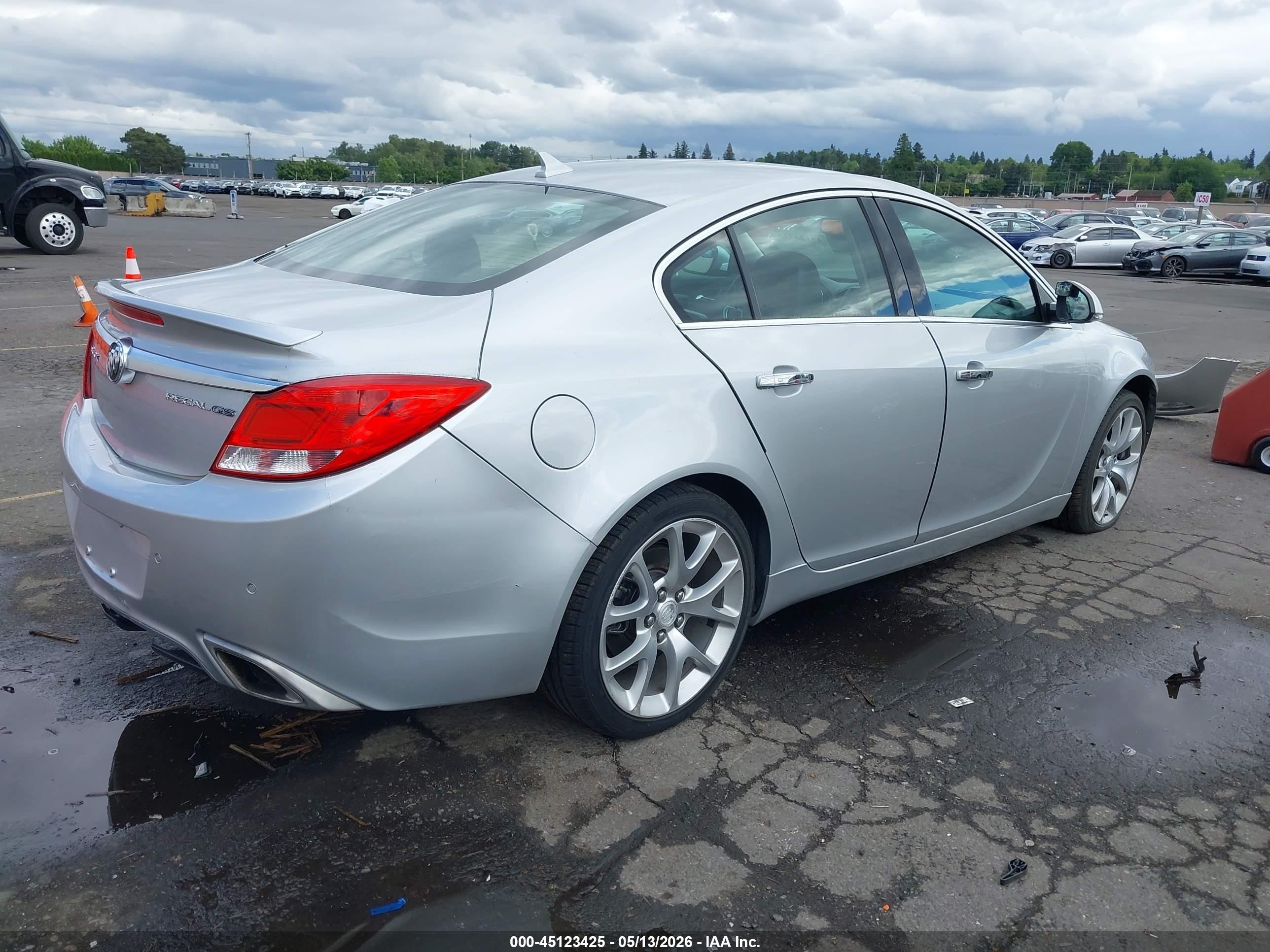 2013 Buick Regal Gs Silver vin: 2G4GV5GV1D9184466