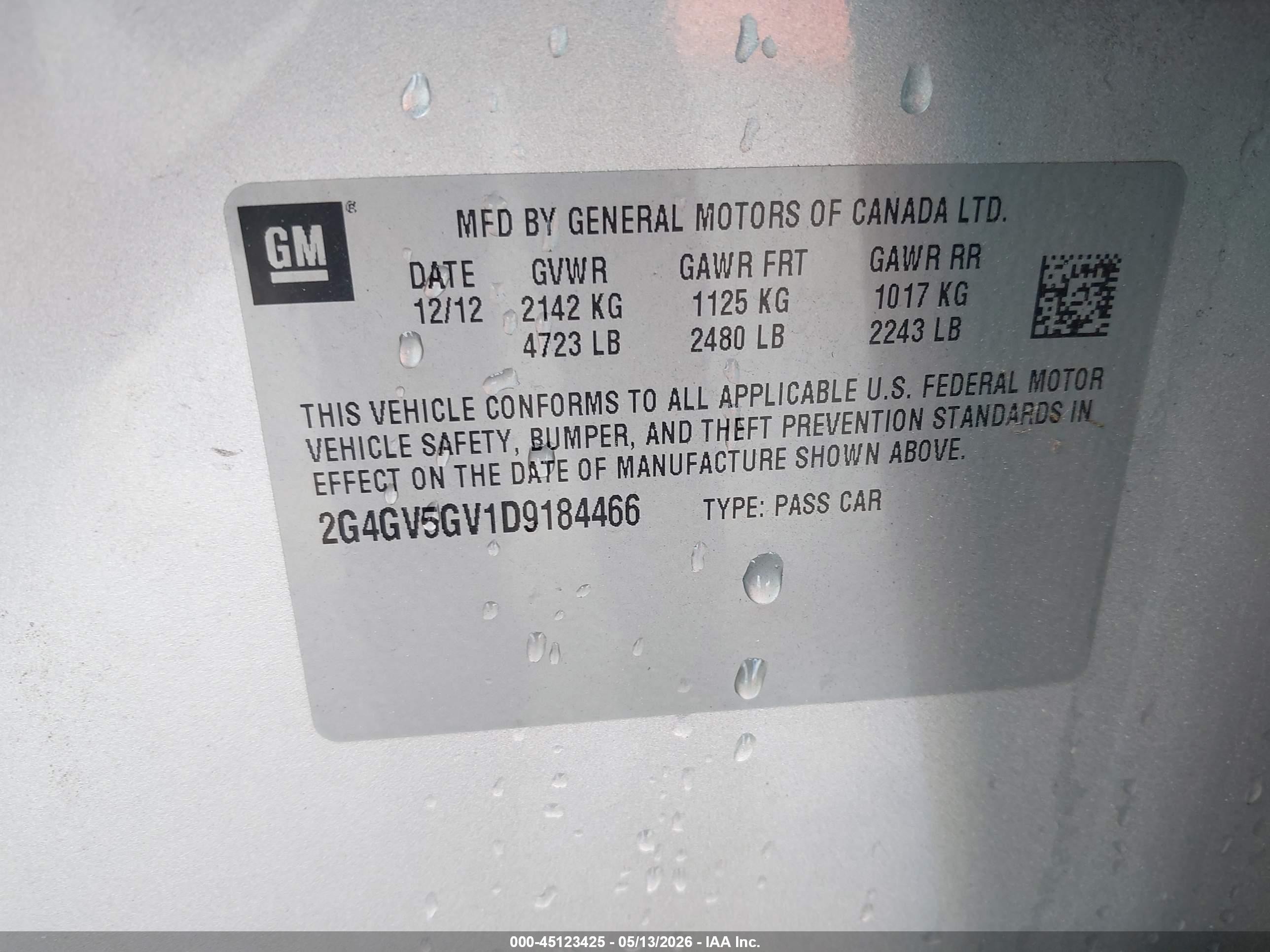 2013 Buick Regal Gs Silver vin: 2G4GV5GV1D9184466