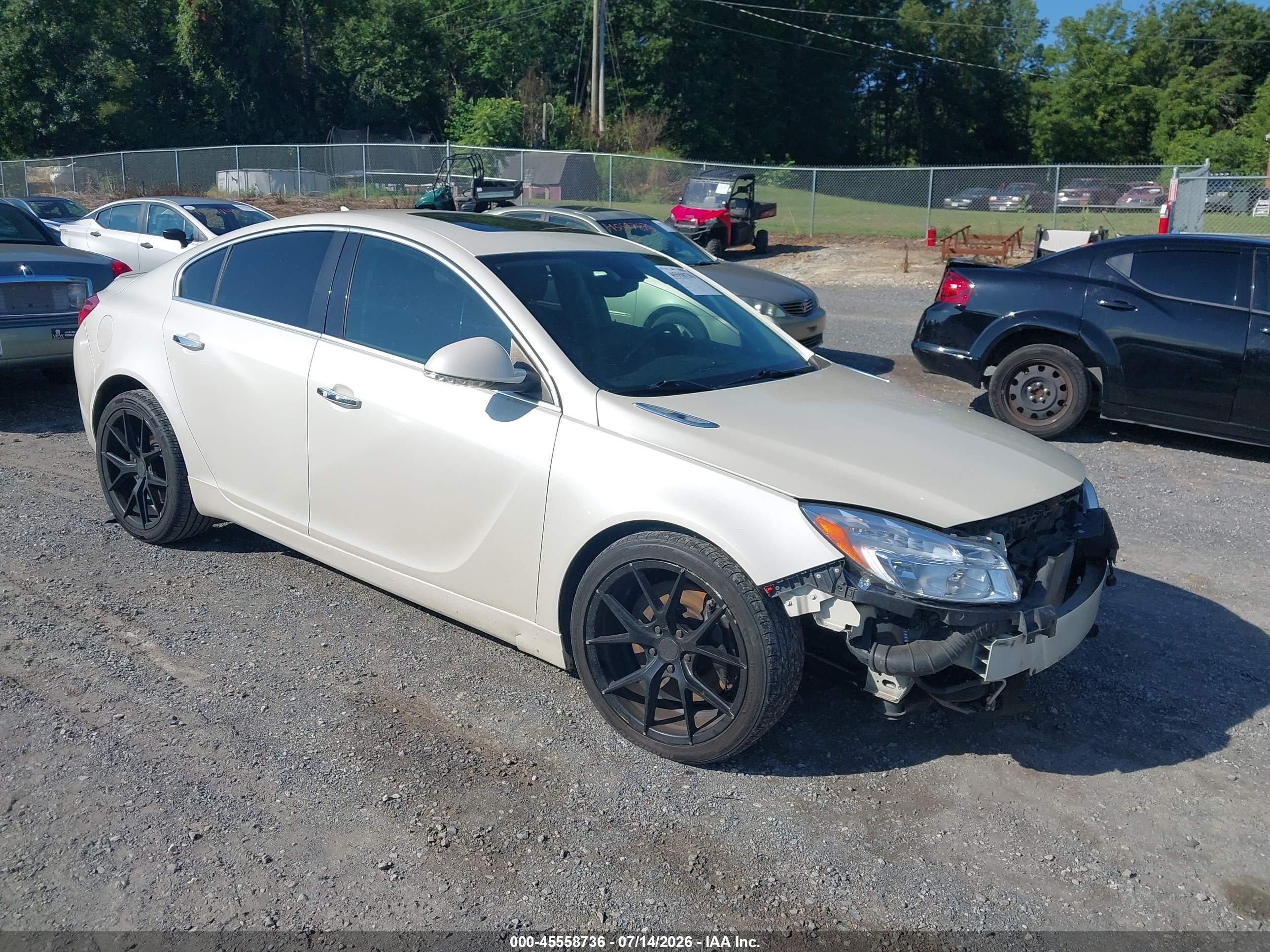 2012 Buick Regal Gs Белый vin: 2G4GV5GV3C9211486
