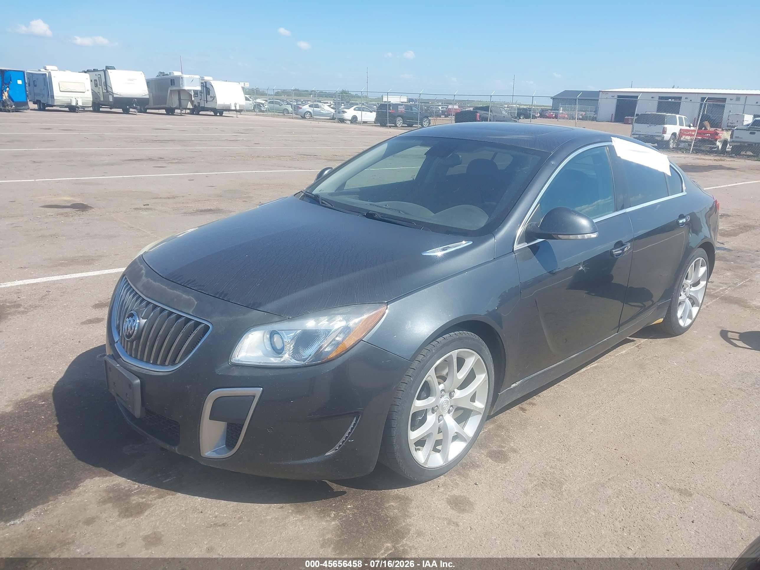 2012 Buick Regal Gs Black vin: 2G4GV5GV3C9215702