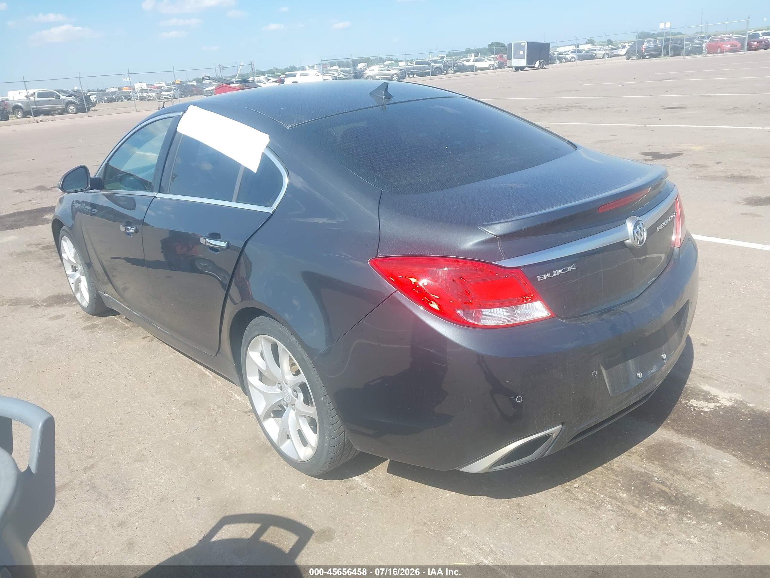 2012 Buick Regal Gs Black vin: 2G4GV5GV3C9215702