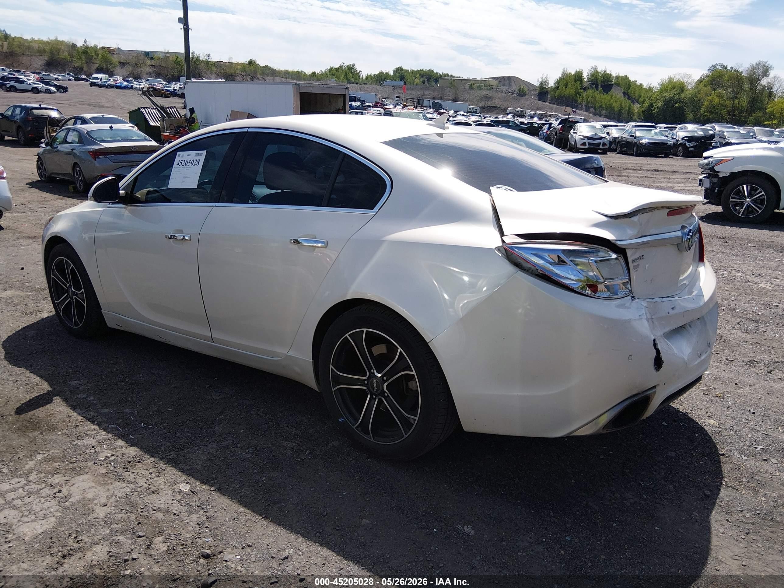 2012 Buick Regal Gs White vin: 2G4GV5GV6C9147072