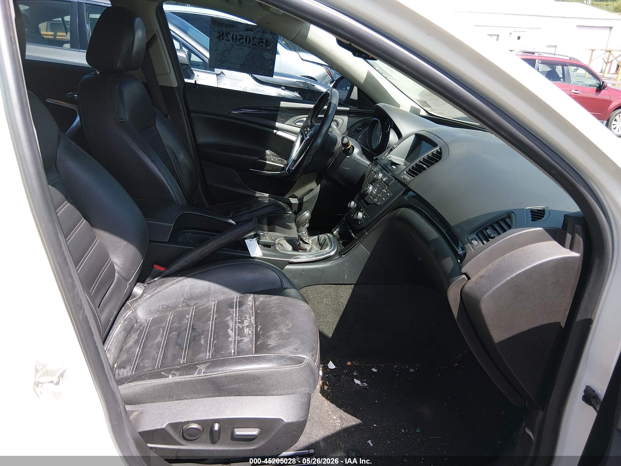 2012 Buick Regal Gs White vin: 2G4GV5GV6C9147072