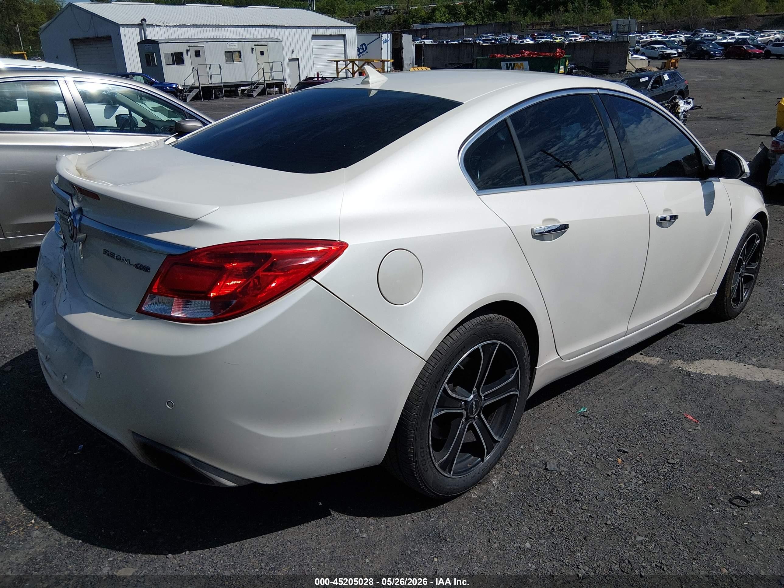 2012 Buick Regal Gs White vin: 2G4GV5GV6C9147072
