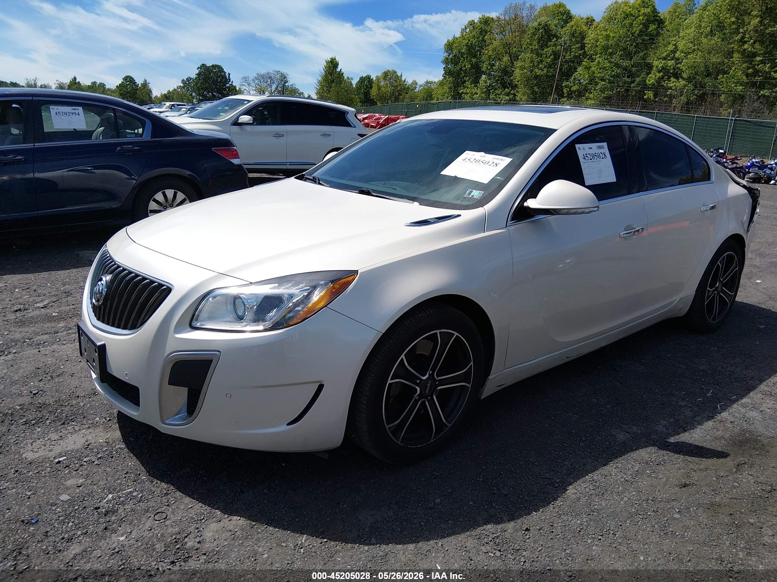 2012 Buick Regal Gs White vin: 2G4GV5GV6C9147072
