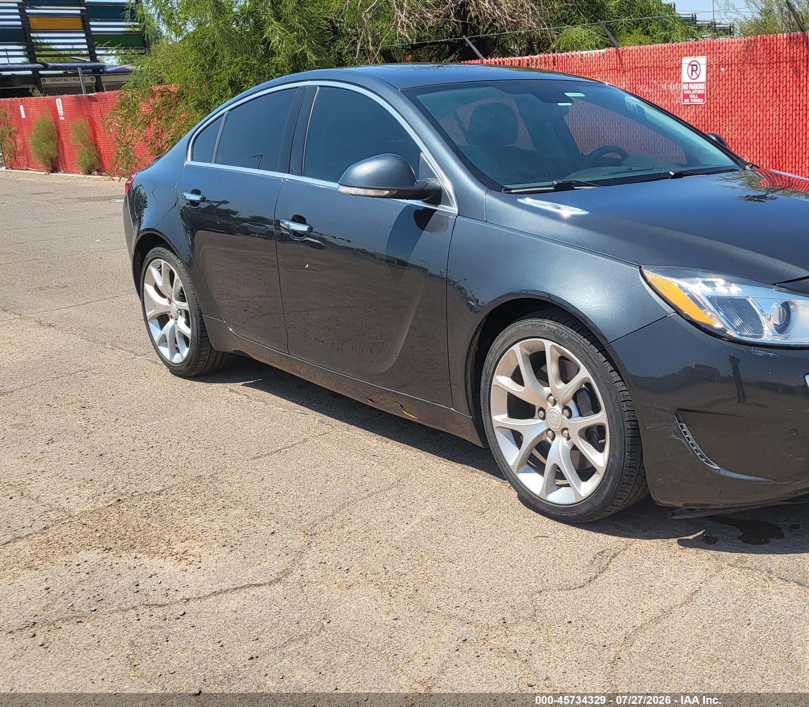 2013 Buick Regal Gs Серый vin: 2G4GV5GV6D9226839