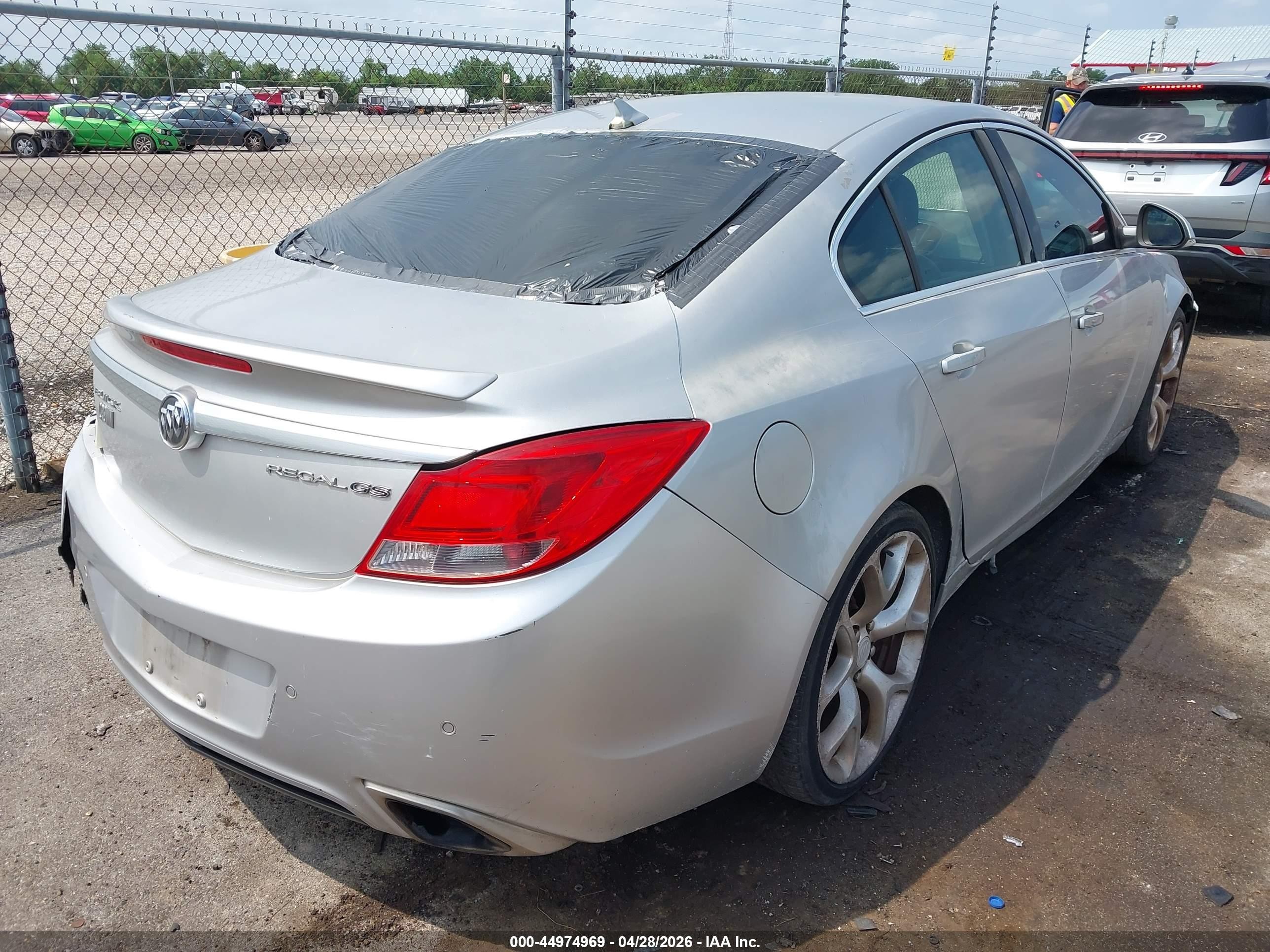 2013 Buick Regal Gs Silver vin: 2G4GV5GV7D9152945