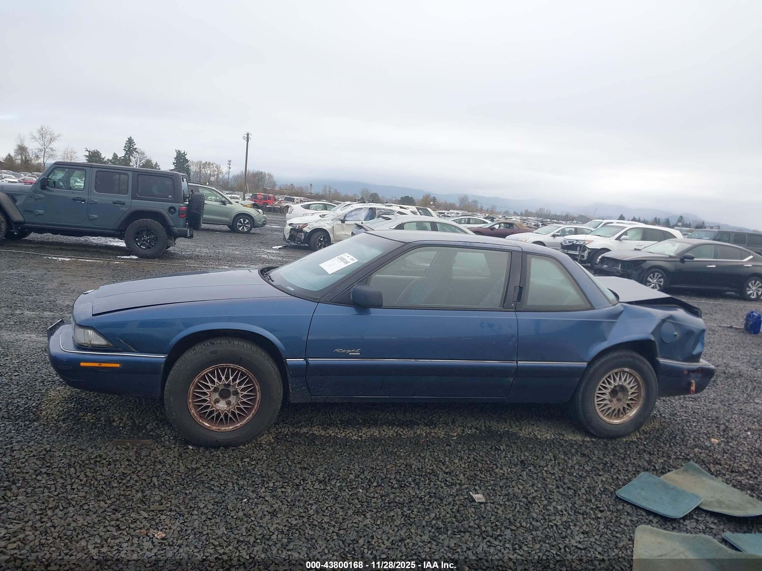 1995 Buick Regal Custom/gran Sport Синий vin: 2G4WB12M1S1462662