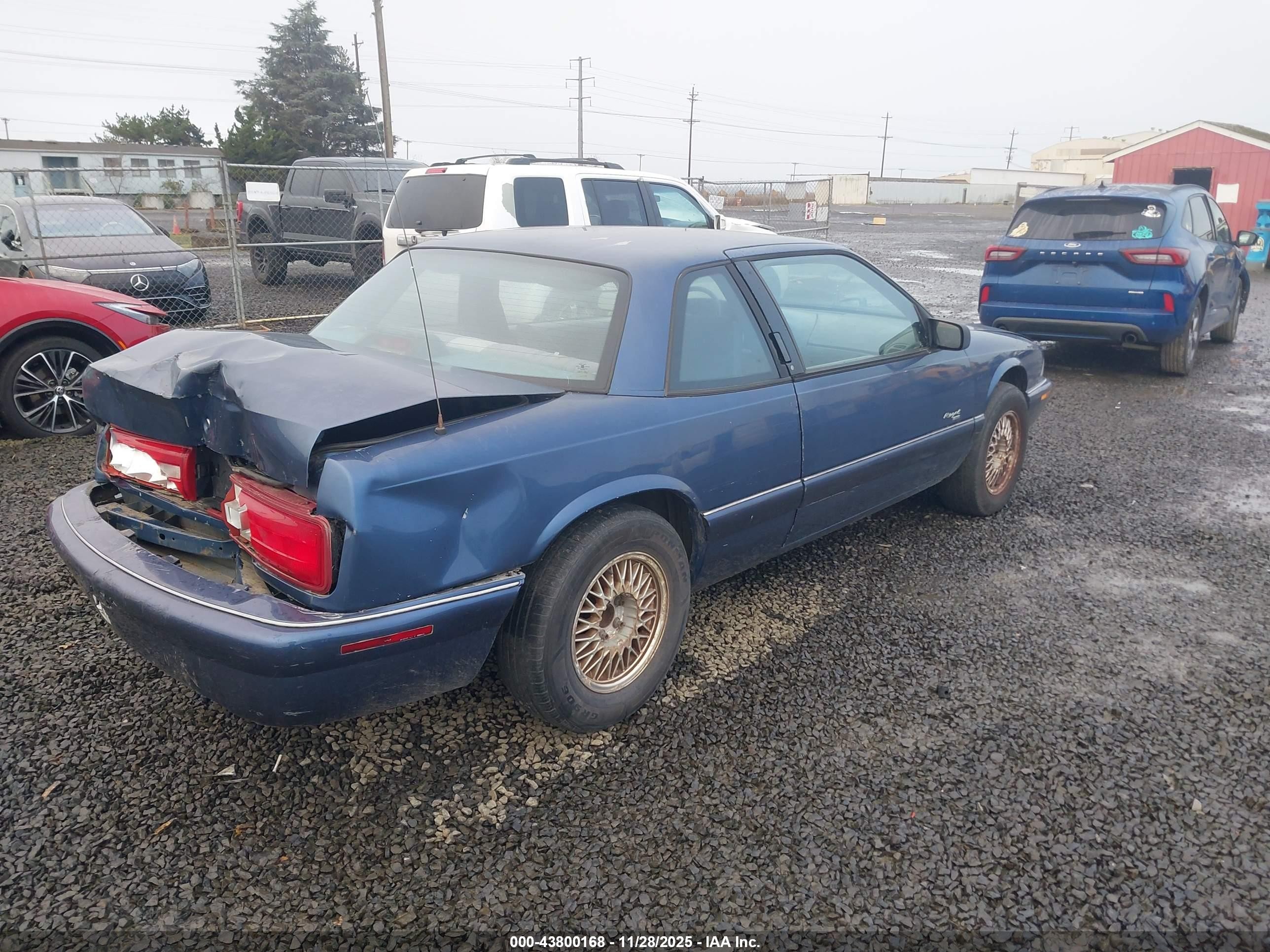 1995 Buick Regal Custom/gran Sport Синий vin: 2G4WB12M1S1462662