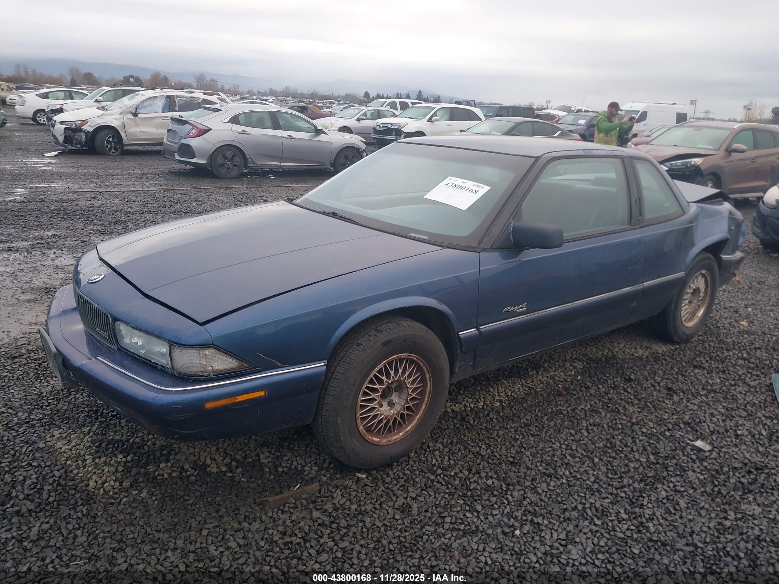 1995 Buick Regal Custom/gran Sport Синий vin: 2G4WB12M1S1462662
