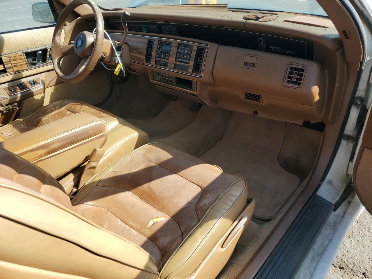 1989 Buick Regal Custom White vin: 2G4WB14W6K1424245