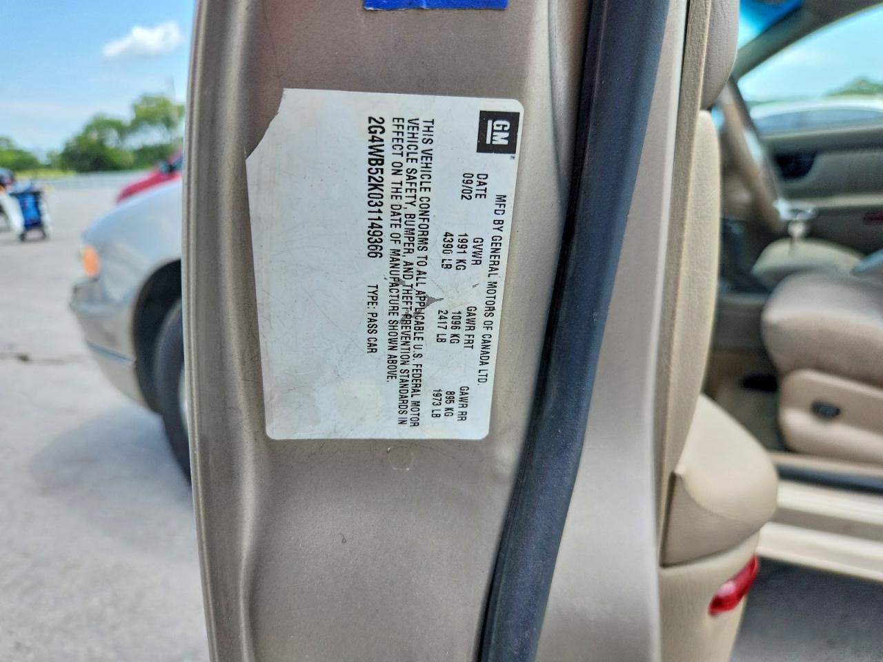 2003 Buick Regal Ls Tan vin: 2G4WB52K031149366