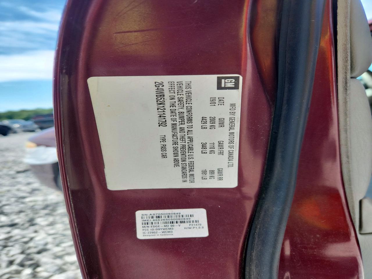 2002 Buick Regal Ls Бордовый vin: 2G4WB52K121141792