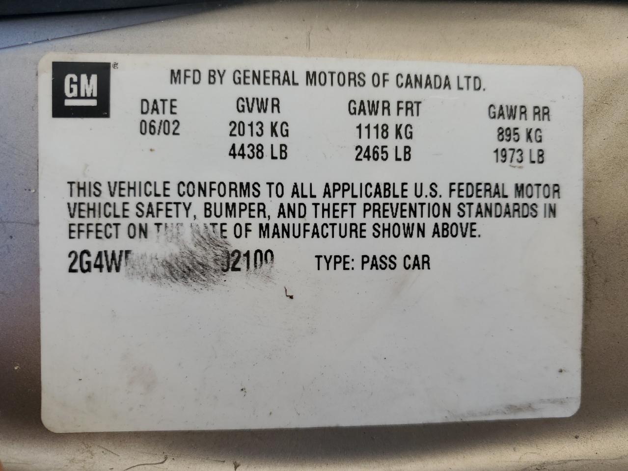 2003 Buick Regal Ls Желто-коричневый vin: 2G4WB52K931102109