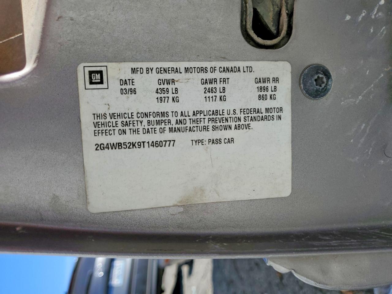 1996 Buick Regal Custom Silver vin: 2G4WB52K9T1460777