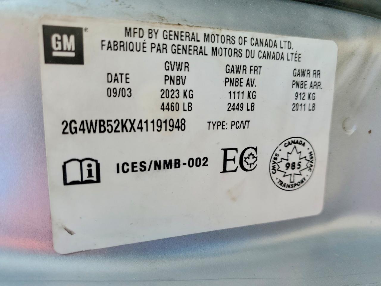 2004 Buick Regal Ls Silver vin: 2G4WB52KX41191948