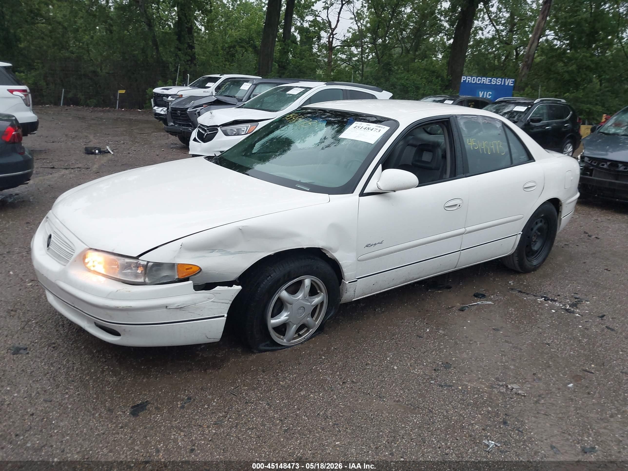 2001 Buick Regal Ls White vin: 2G4WB55K711315116